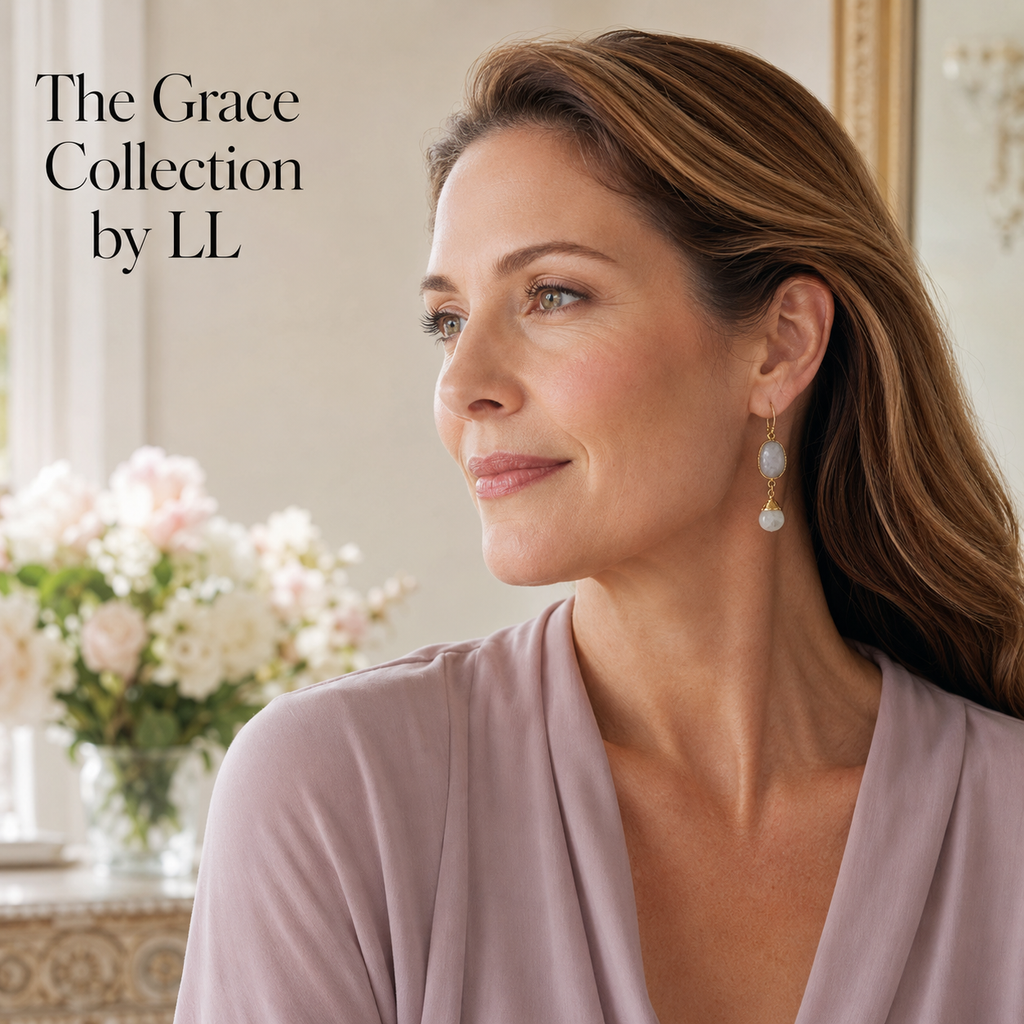 Victoria Earrings in Moonstone