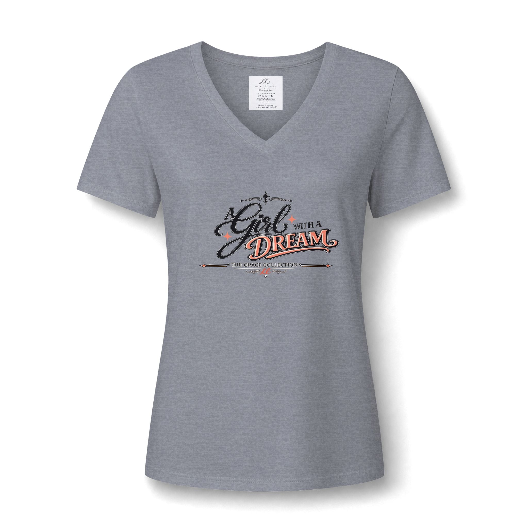 A Girl With A Dream -Women's V-Neck Tee