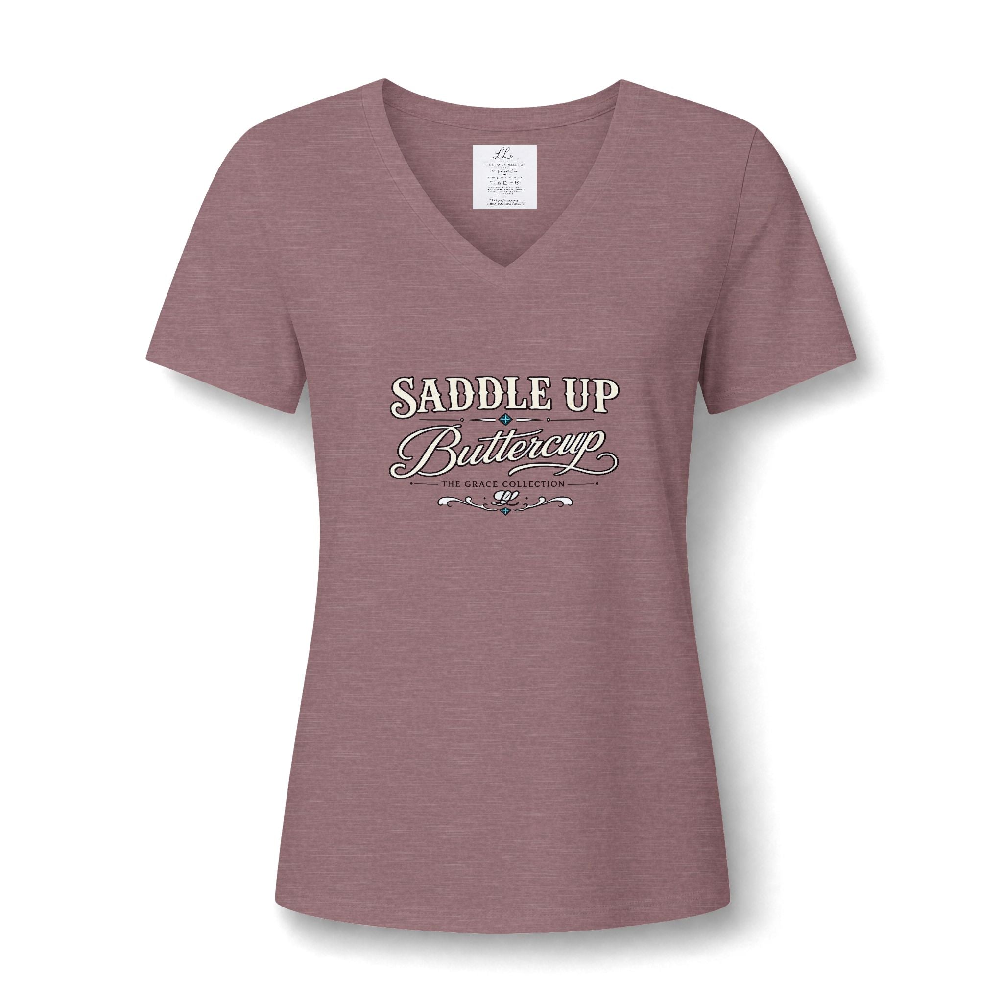 Saddle Up Buttercup V-Neck Tee