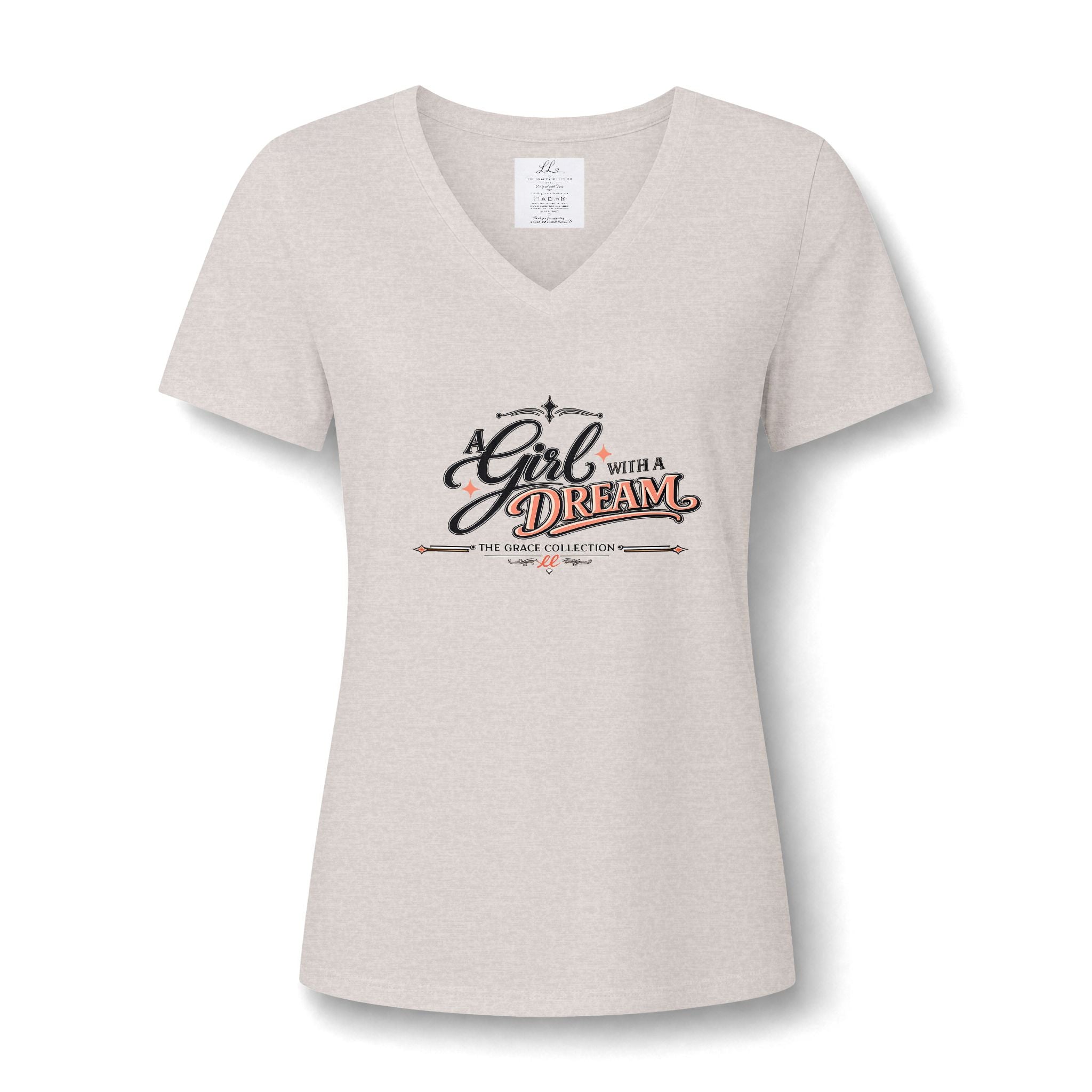A Girl With A Dream -Women's V-Neck Tee