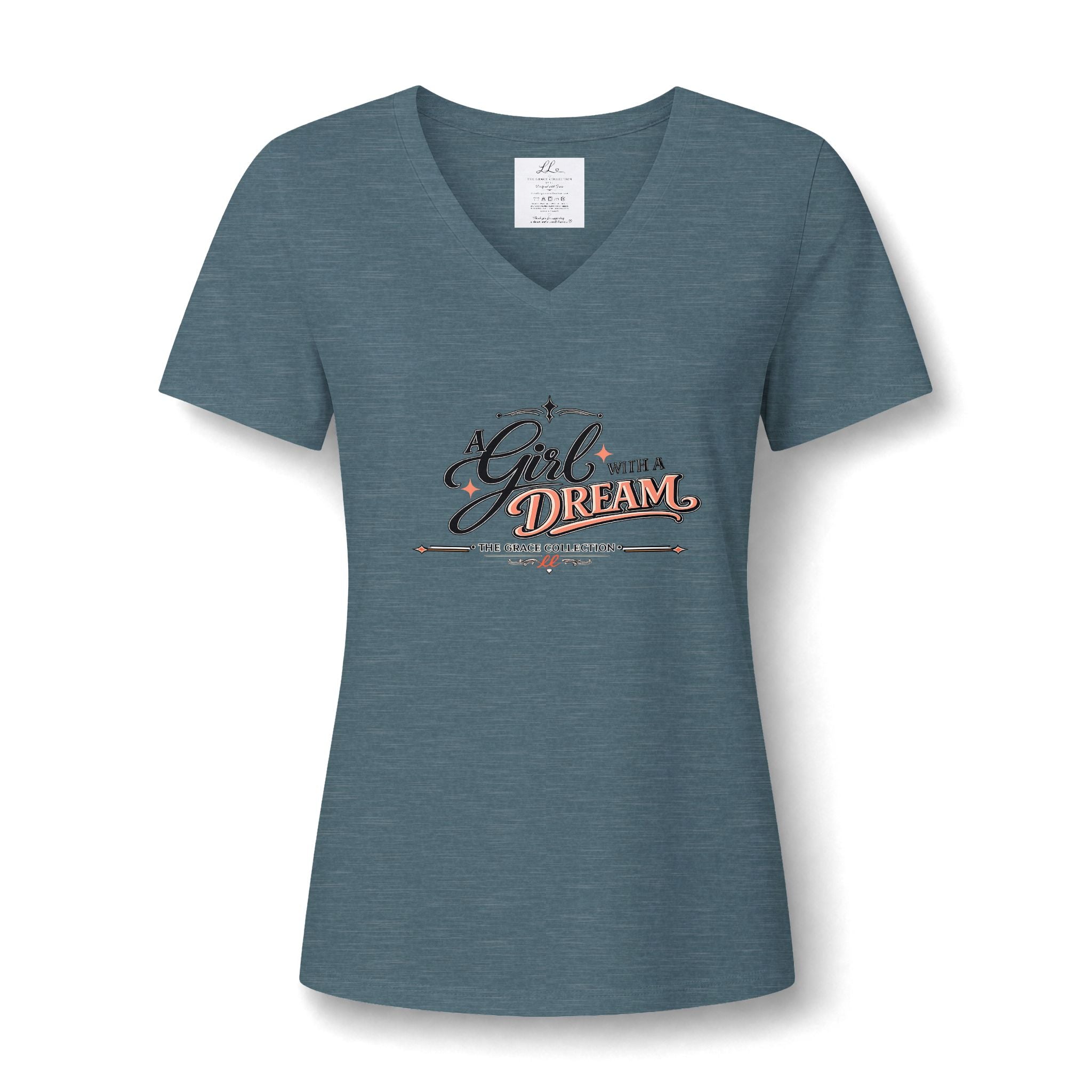 A Girl With A Dream -Women's V-Neck Tee