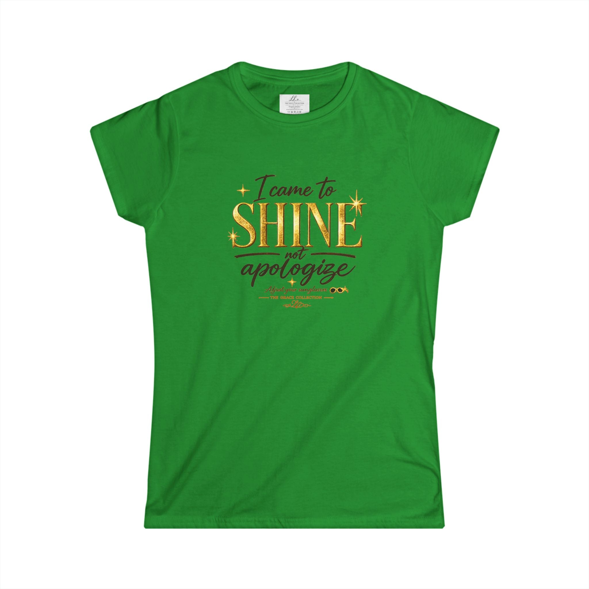 I Came To Shine Not Apologize - minimal white tee