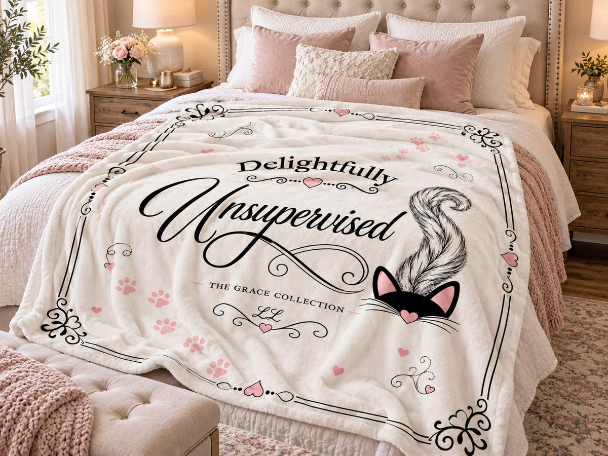 Delightfully Unsupervised -Sherpa Blanket - 60" x 80"(SAND)