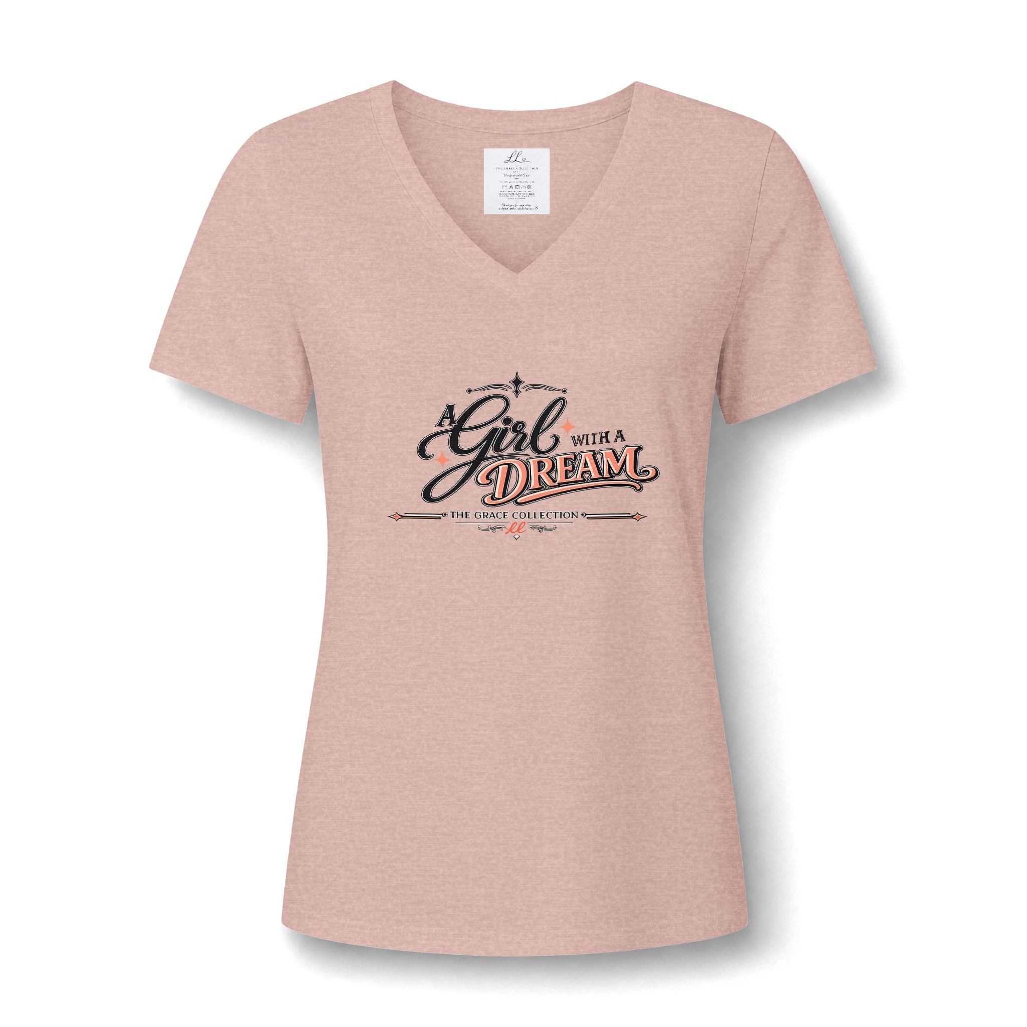 A Girl With A Dream -Women's V-Neck Tee