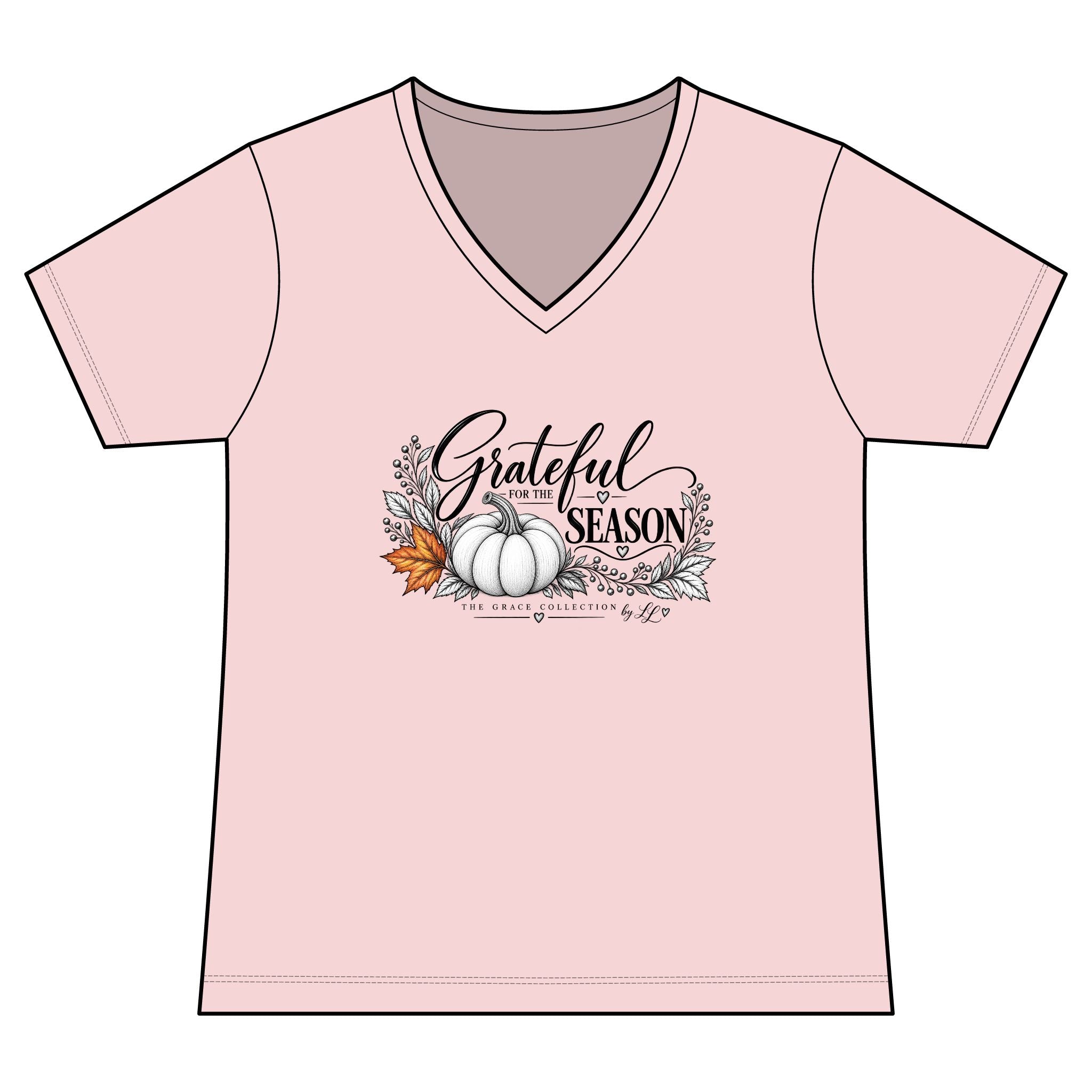 Grateful for the Season - Women's V-Neck Tee
