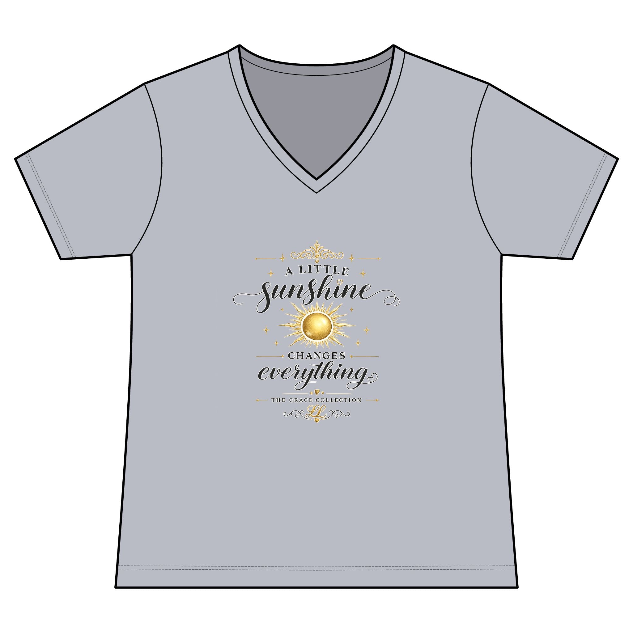 A Little Sunshine Changes Everything tee | V-neck women's shirt