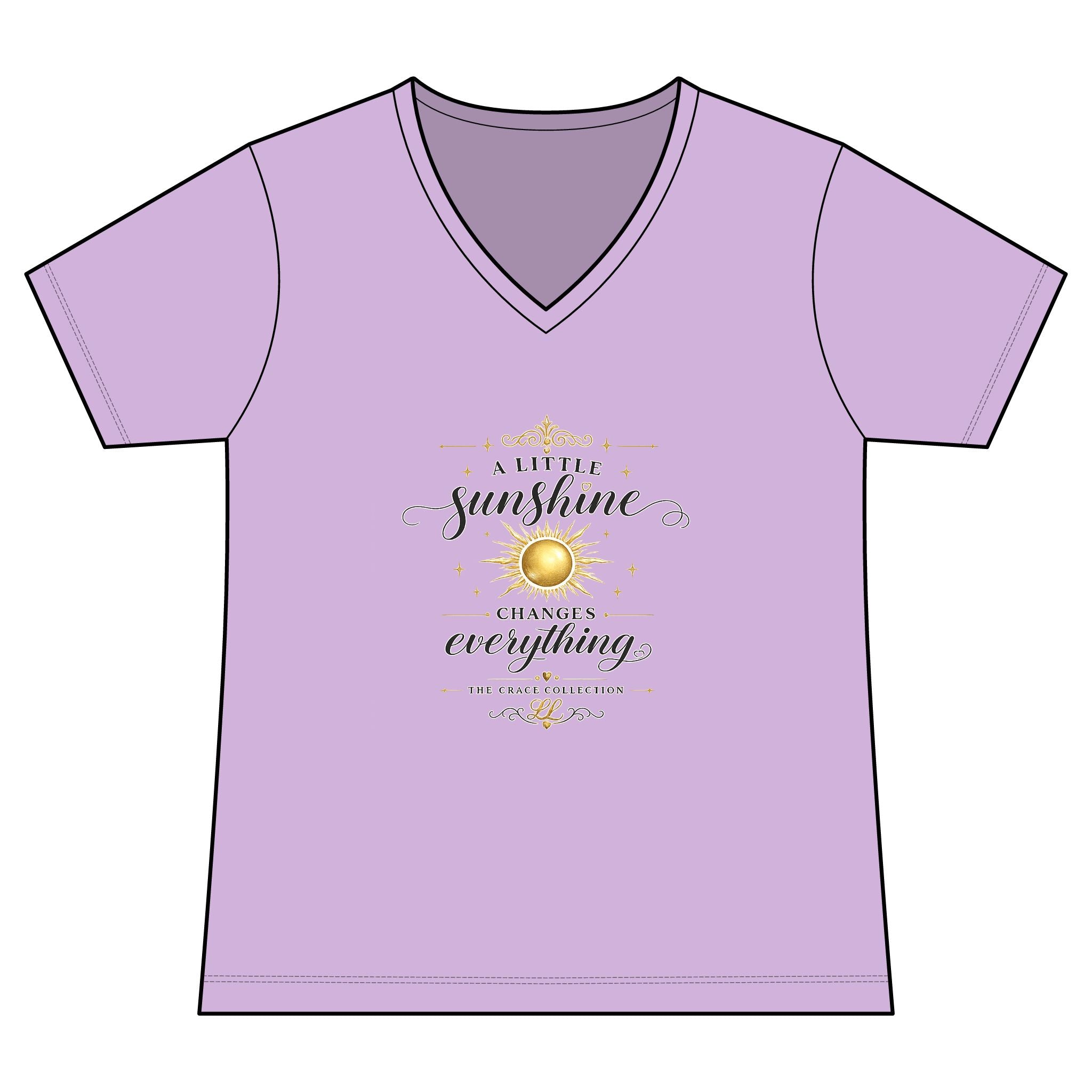 A Little Sunshine Changes Everything tee | V-neck women's shirt