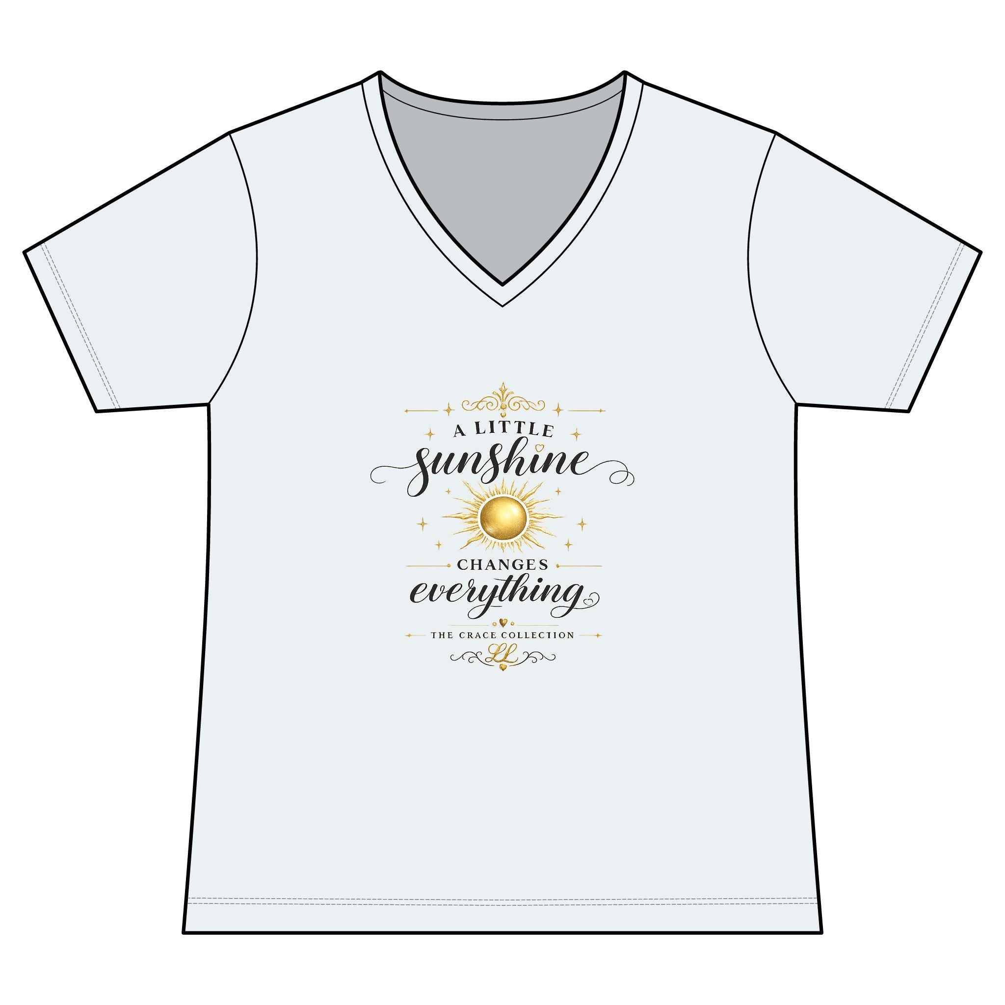 A Little Sunshine Changes Everything tee | V-neck women's shirt