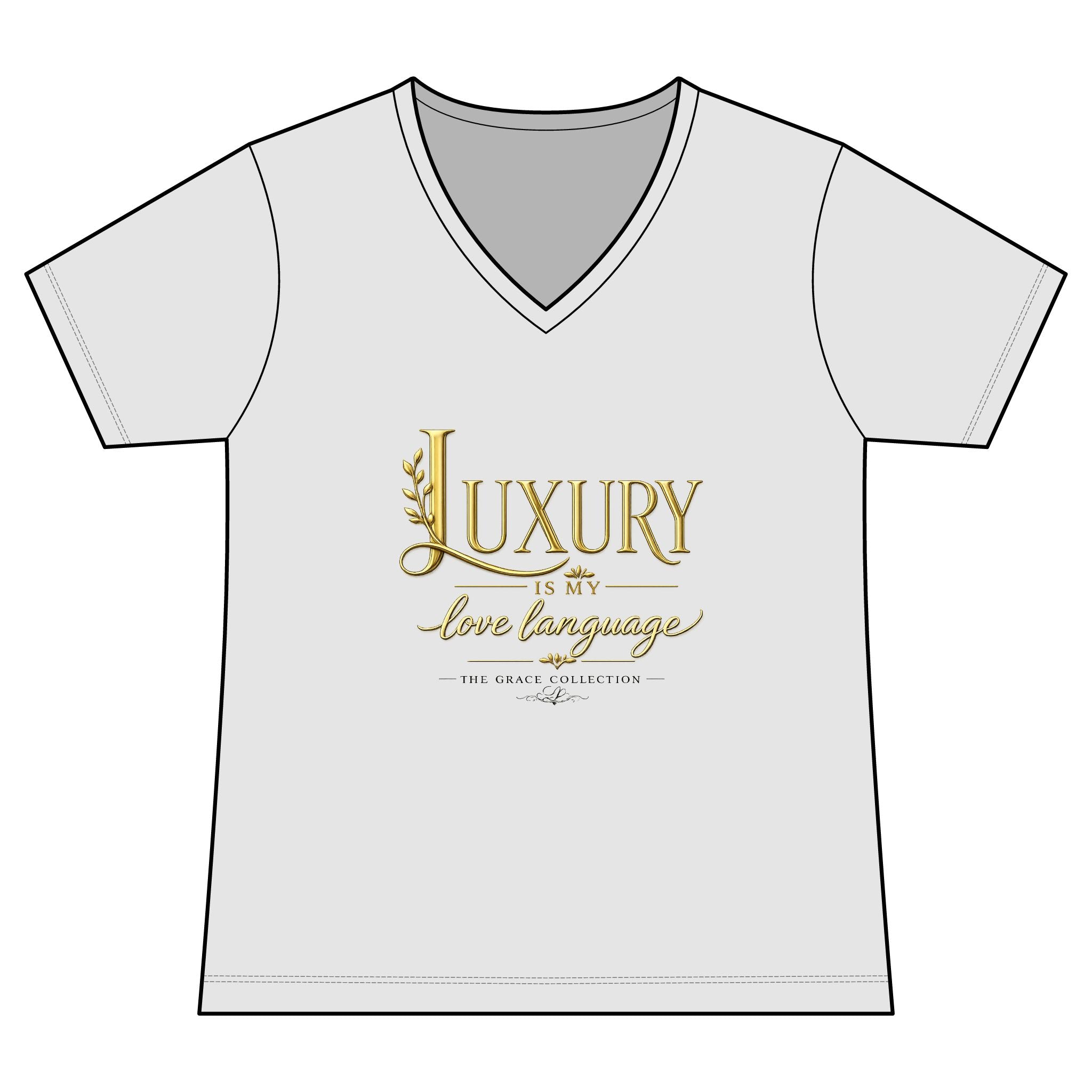 Luxury is My Love Language - Woman's V-Neck Tee