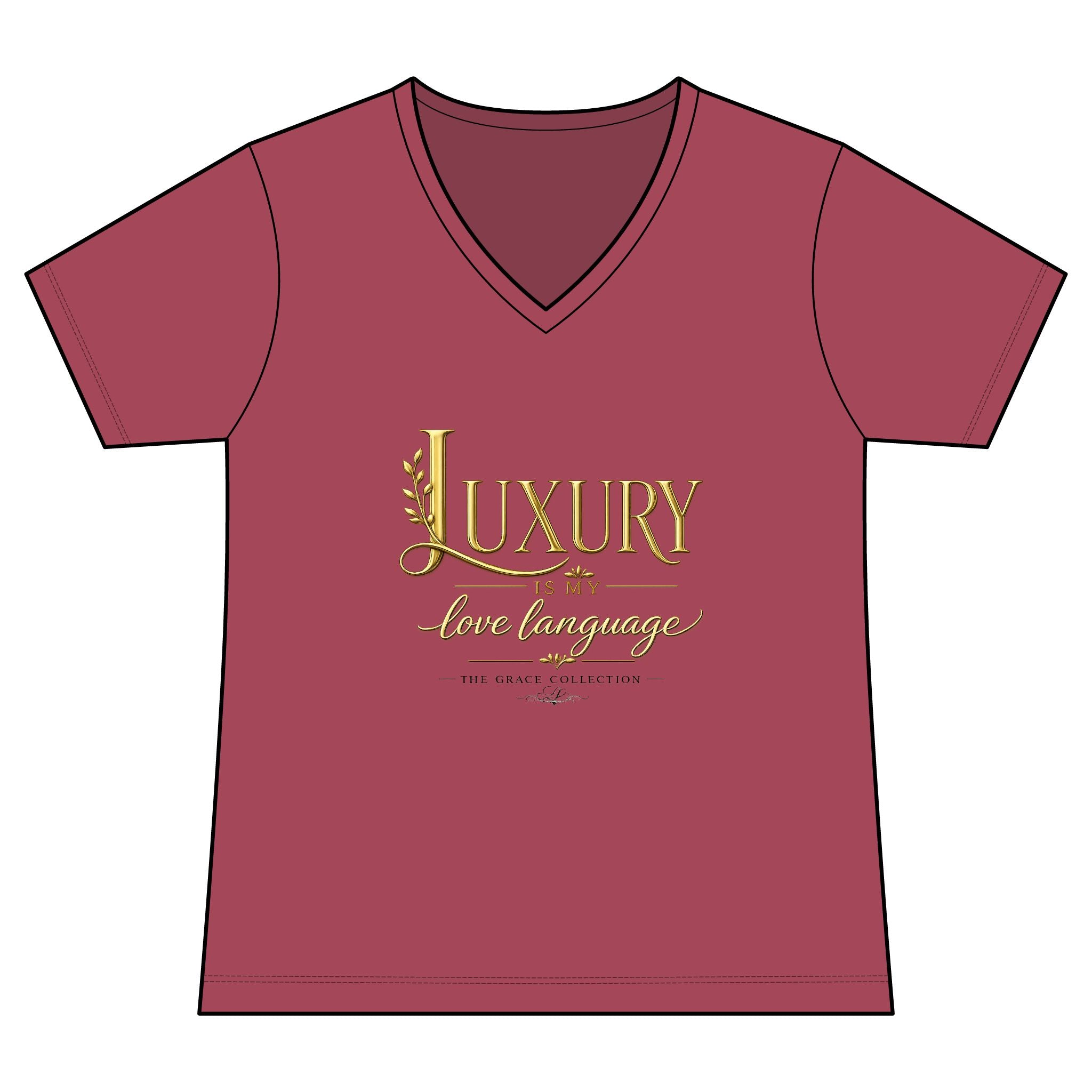 Luxury is My Love Language - Woman's V-Neck Tee
