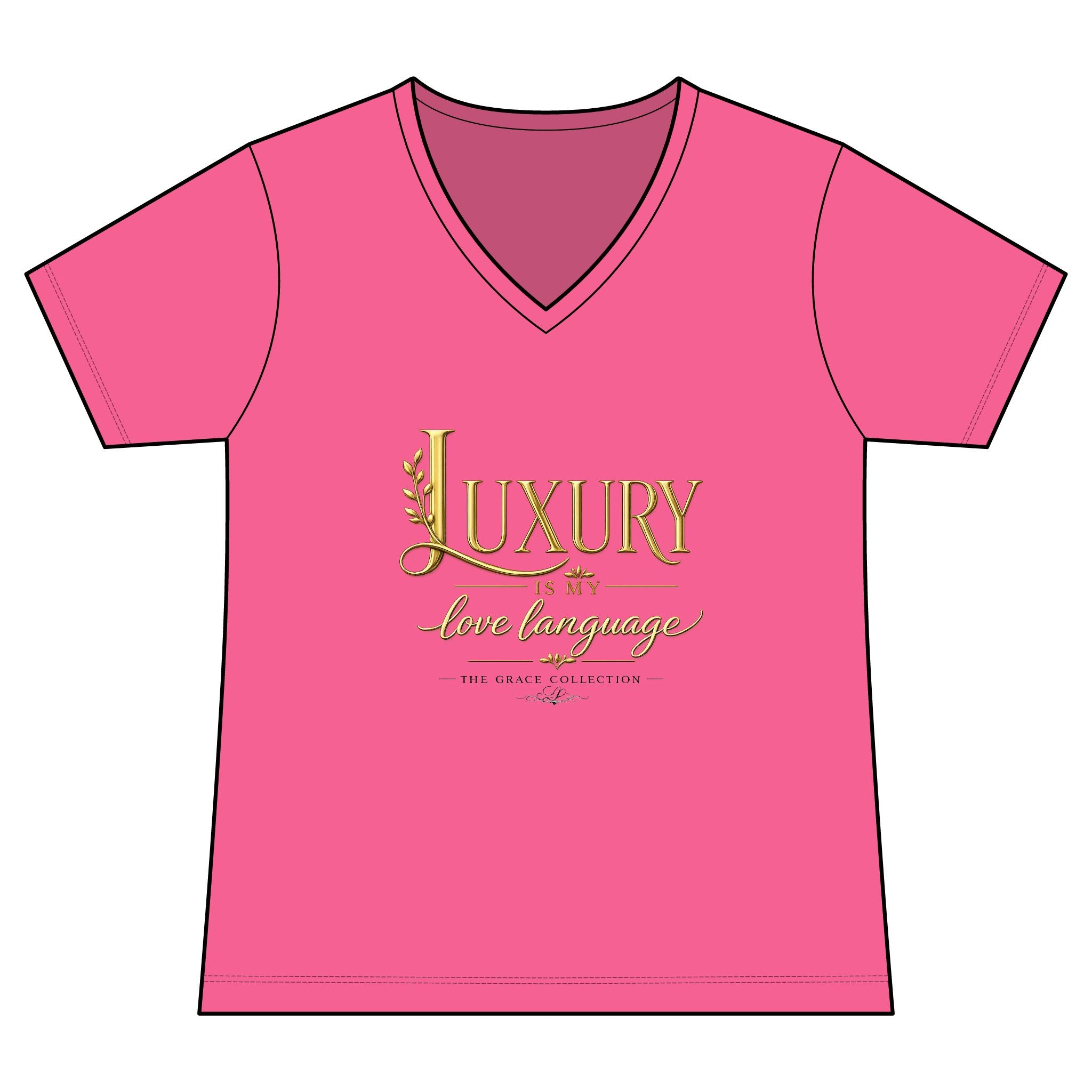 Luxury is My Love Language - Woman's V-Neck Tee