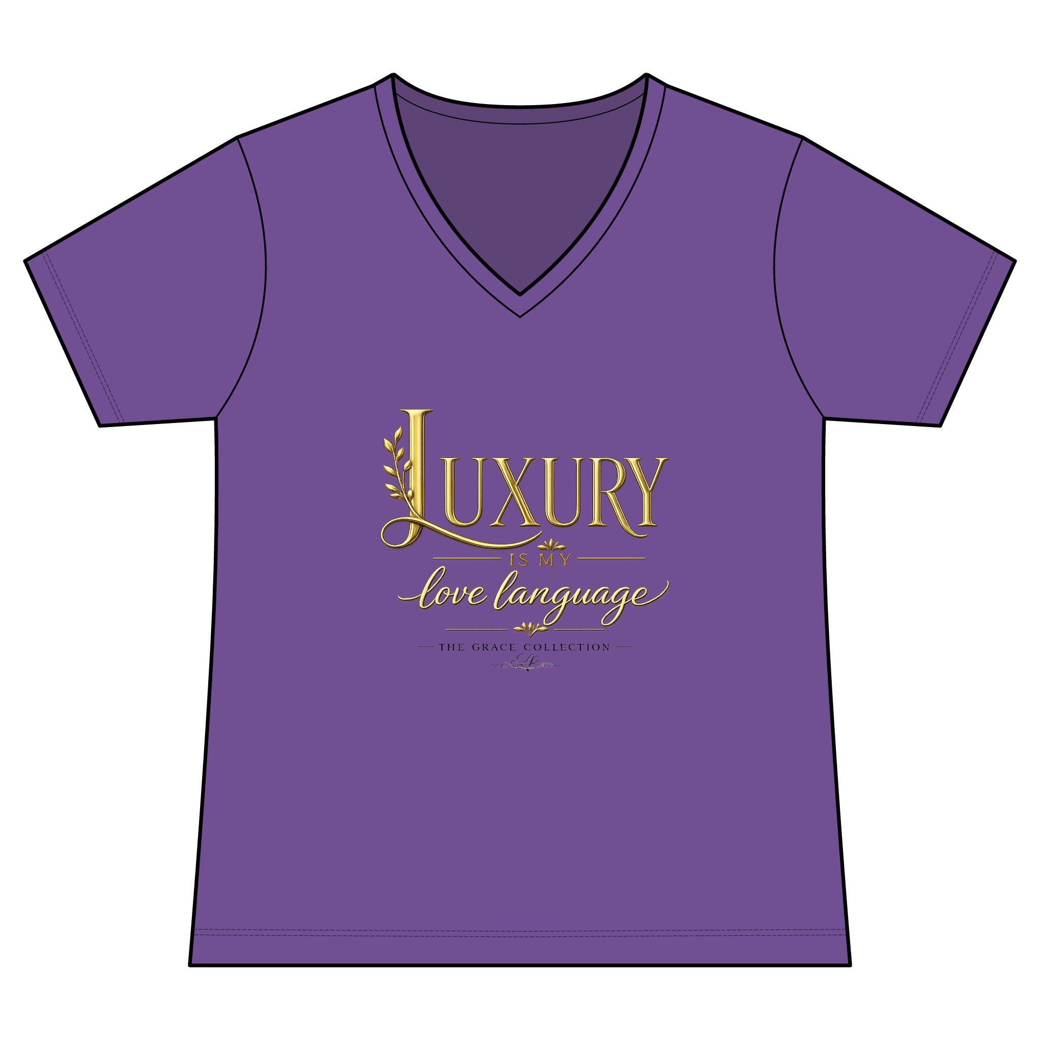 Luxury is My Love Language - Woman's V-Neck Tee