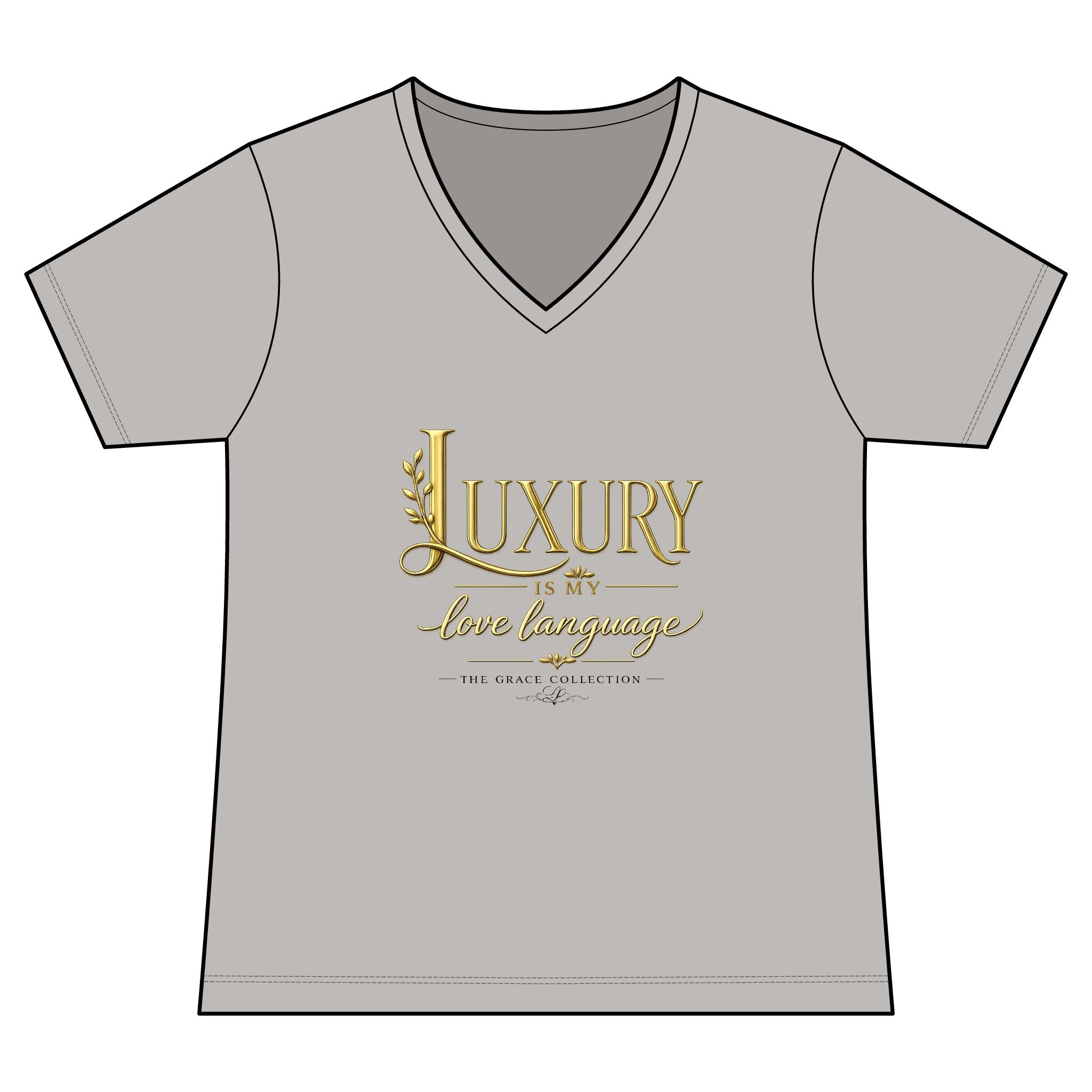 Luxury is My Love Language - Woman's V-Neck Tee