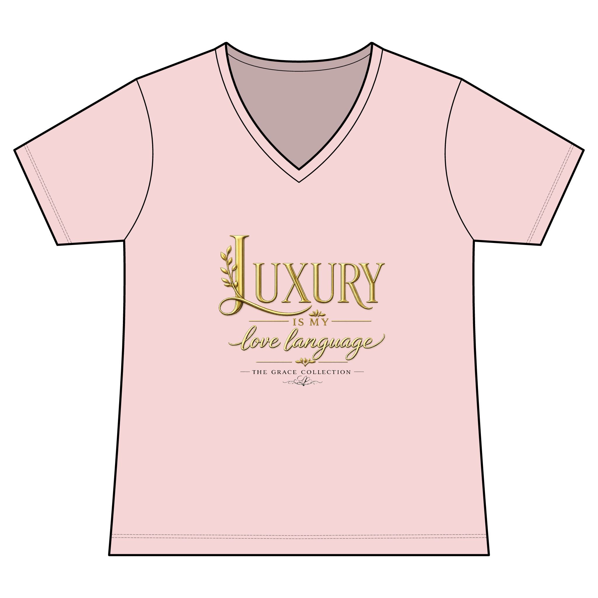 Luxury is My Love Language - Woman's V-Neck Tee