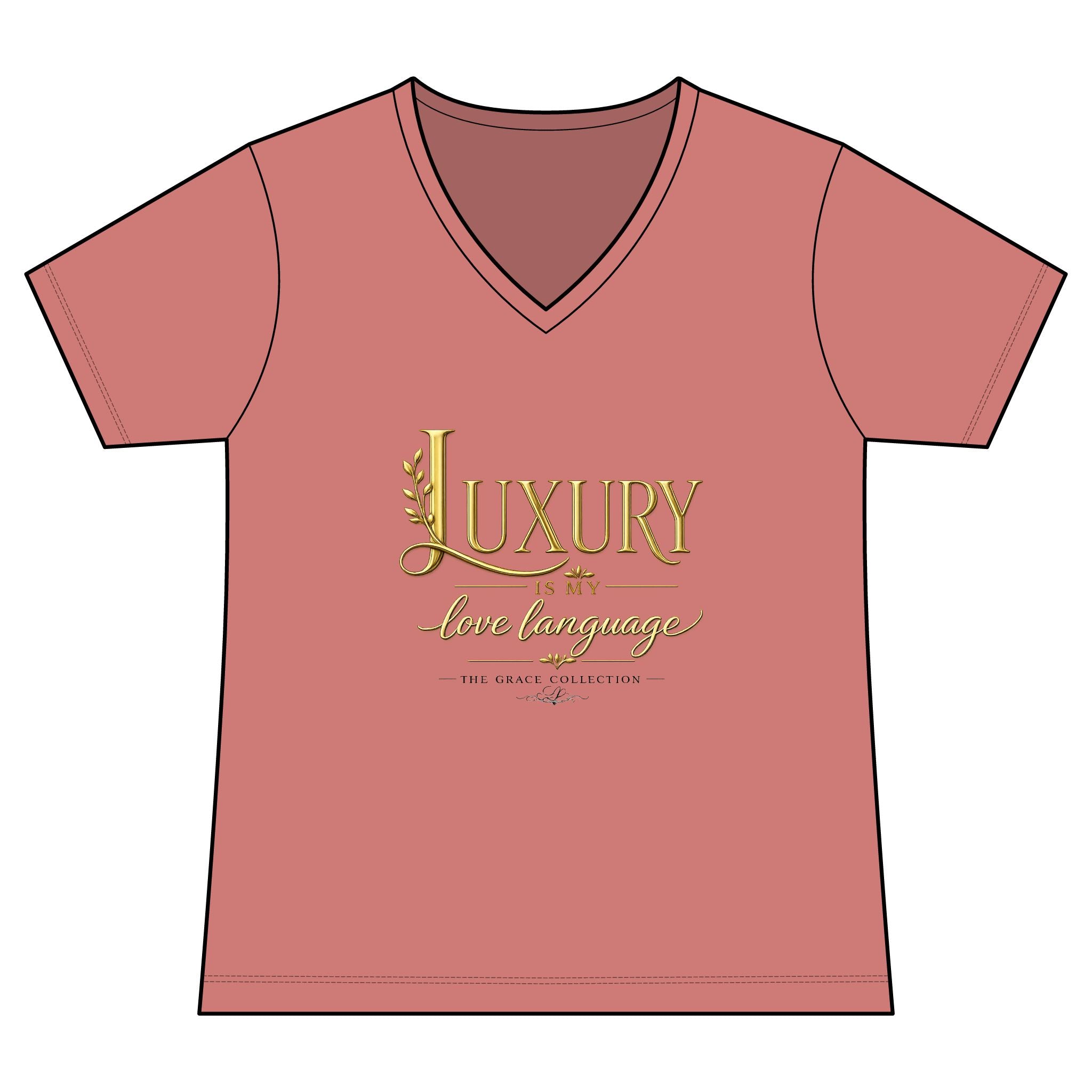 Luxury is My Love Language - Woman's V-Neck Tee