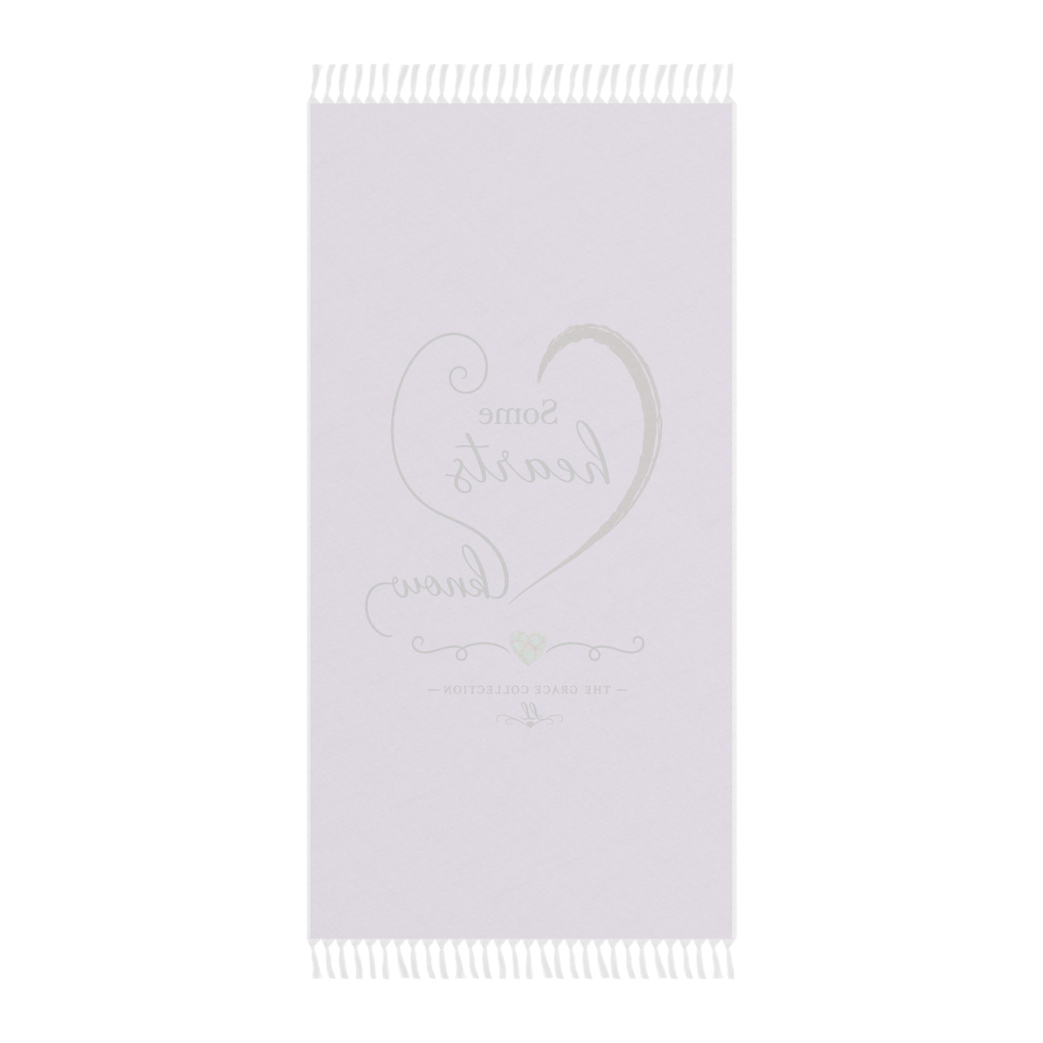 Some Hearts Know - Boho Beach Towel Lightweight Fringe Turkish Towel