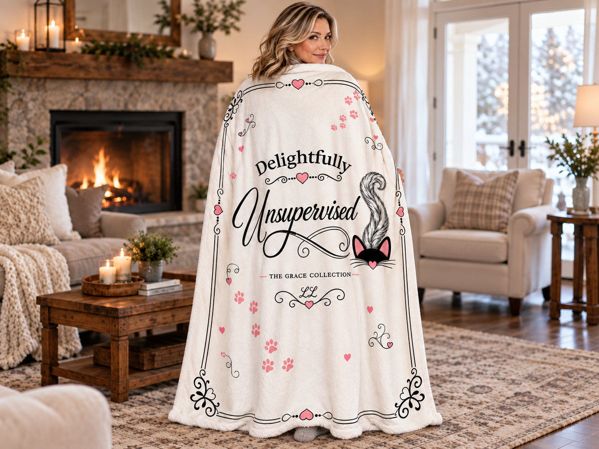 Delightfully Unsupervised -Sherpa Blanket - 60" x 80"(SAND)