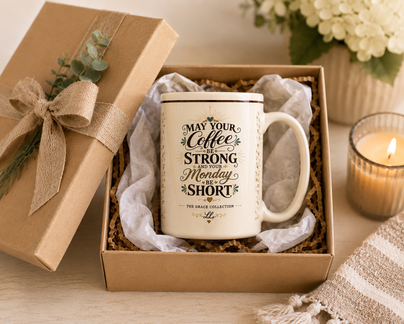 May Your Coffee Be Strong Monday Be Short mug | Coffee Quote Ceramic Mug