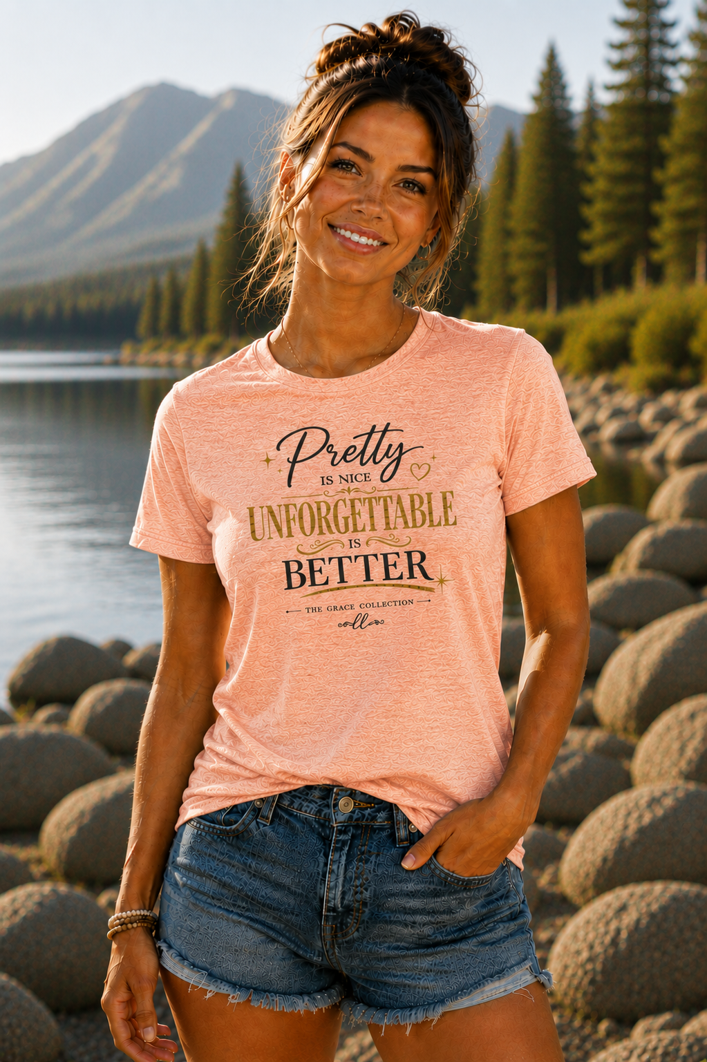 "Pretty Is Nice Unforgettable Is Better"  Women's T-Shirt