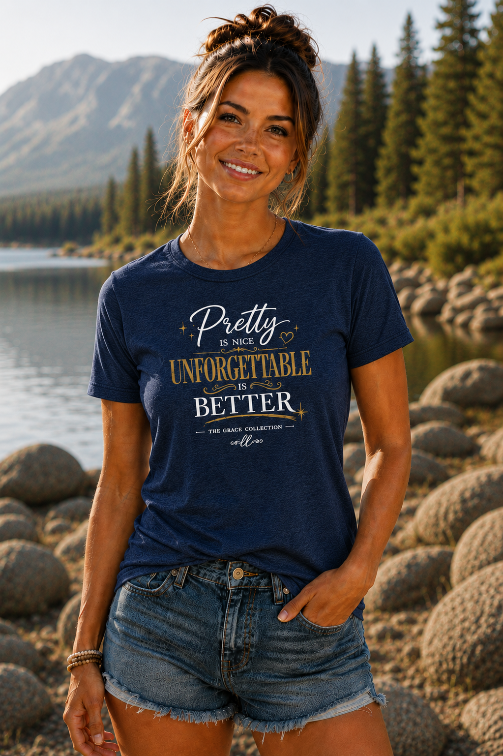 "Pretty Is Nice Unforgettable Is Better"  Women's T-Shirt