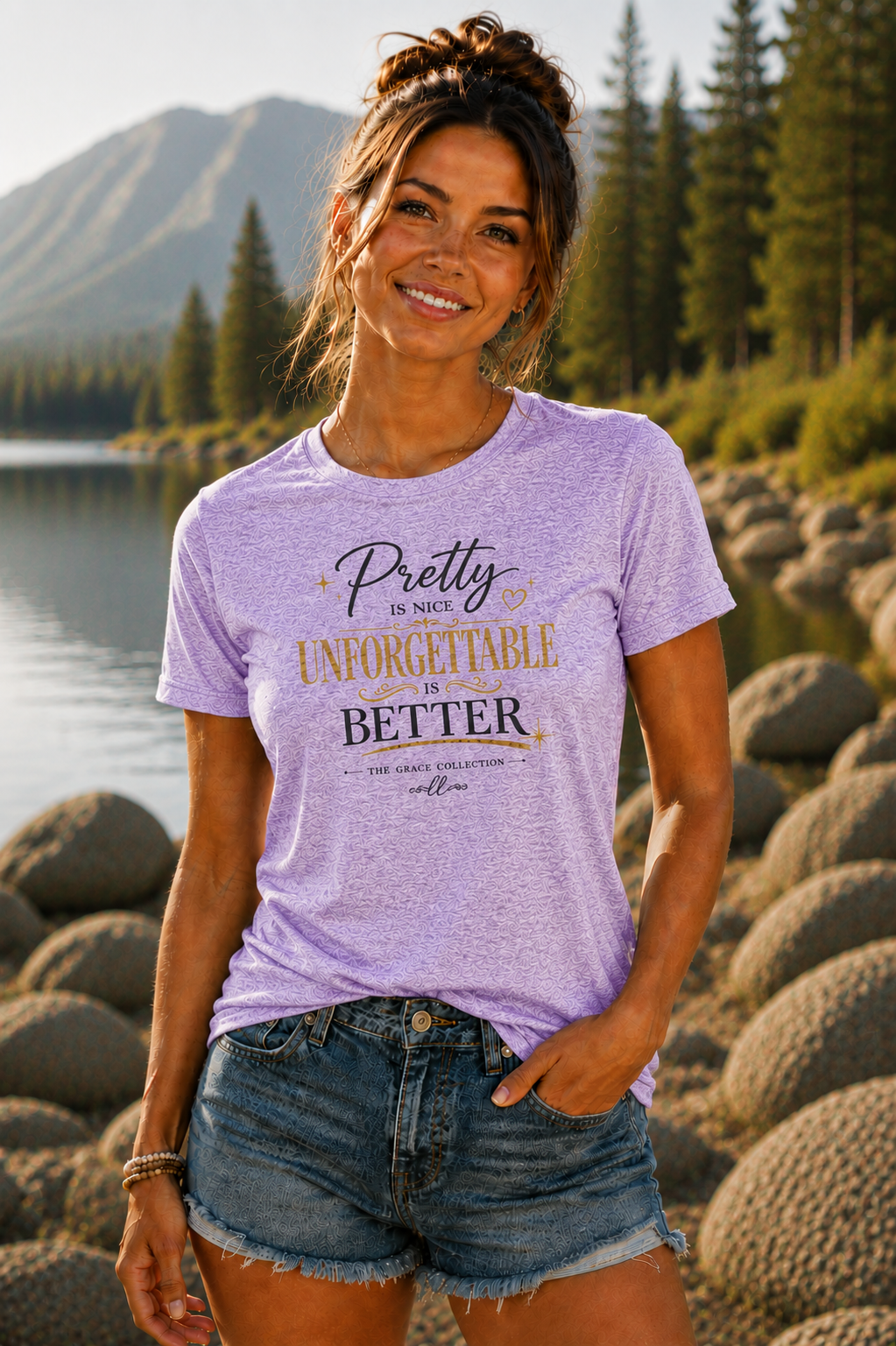 "Pretty Is Nice Unforgettable Is Better"  Women's T-Shirt