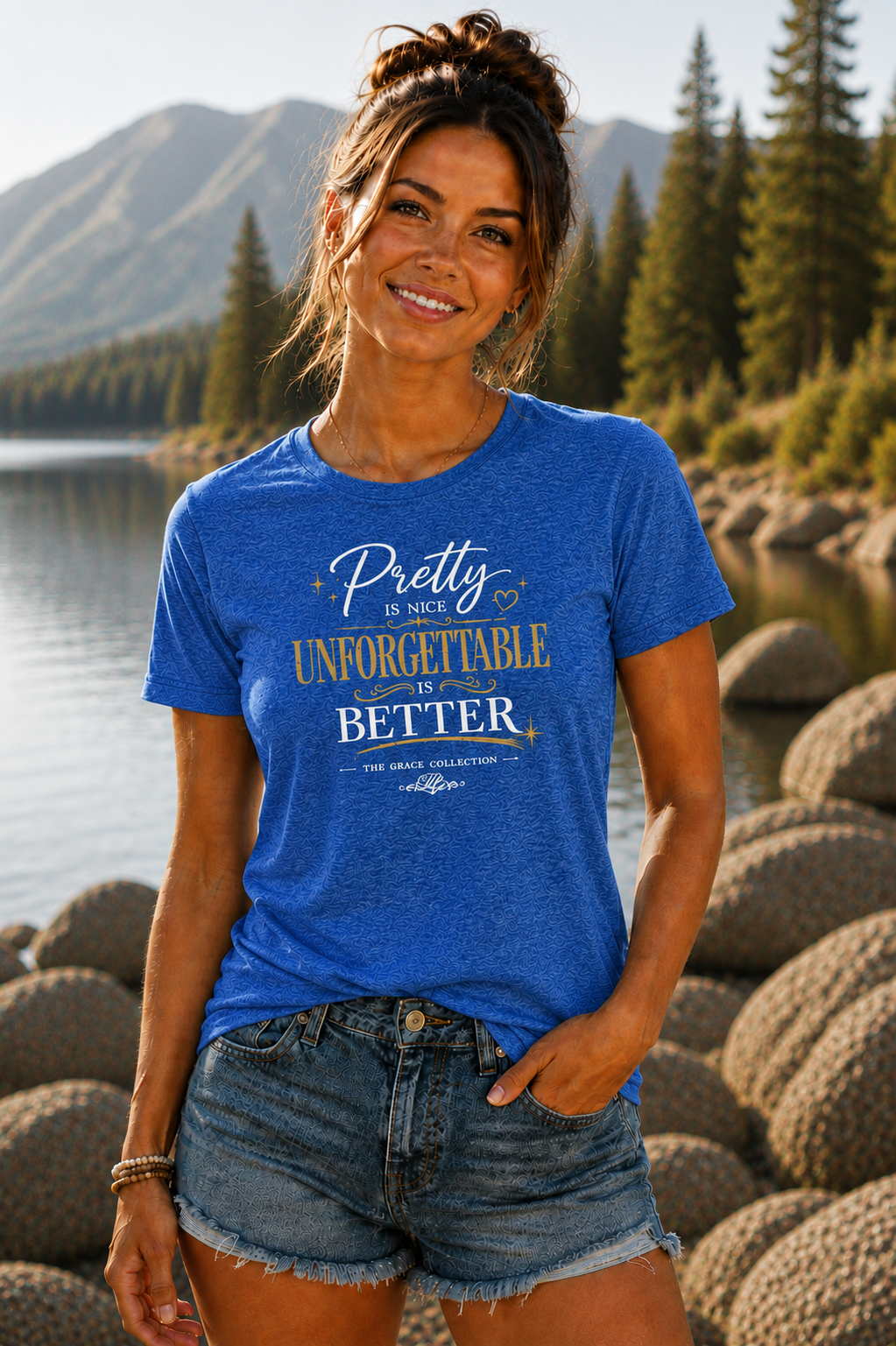 "Pretty Is Nice Unforgettable Is Better"  Women's T-Shirt