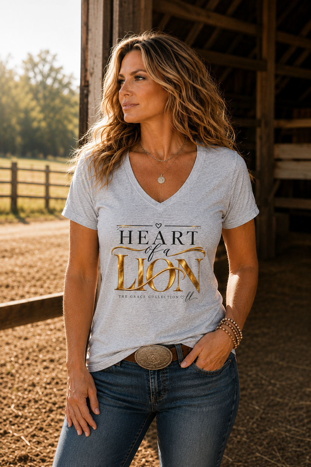 Heart Of A Lion | V-Neck T-Shirt