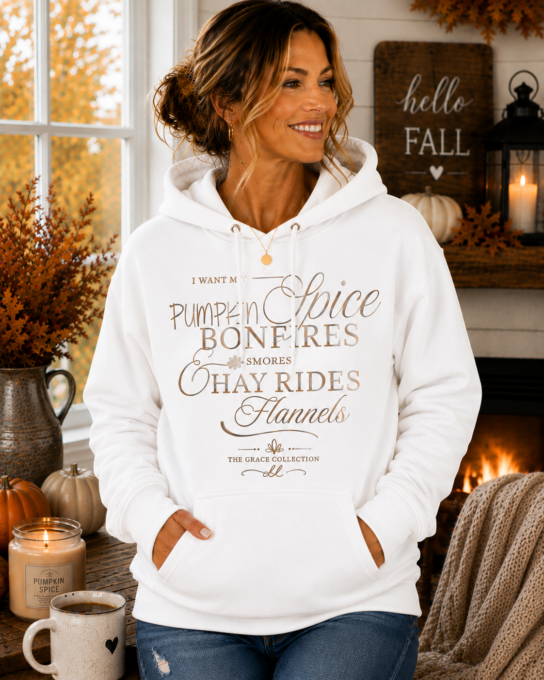 I Want My Pumpkin Spice = Fall Graphic Hoodie Hoodie