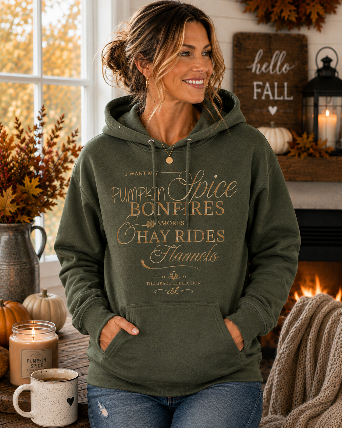 I Want My Pumpkin Spice = Fall Graphic Hoodie Hoodie
