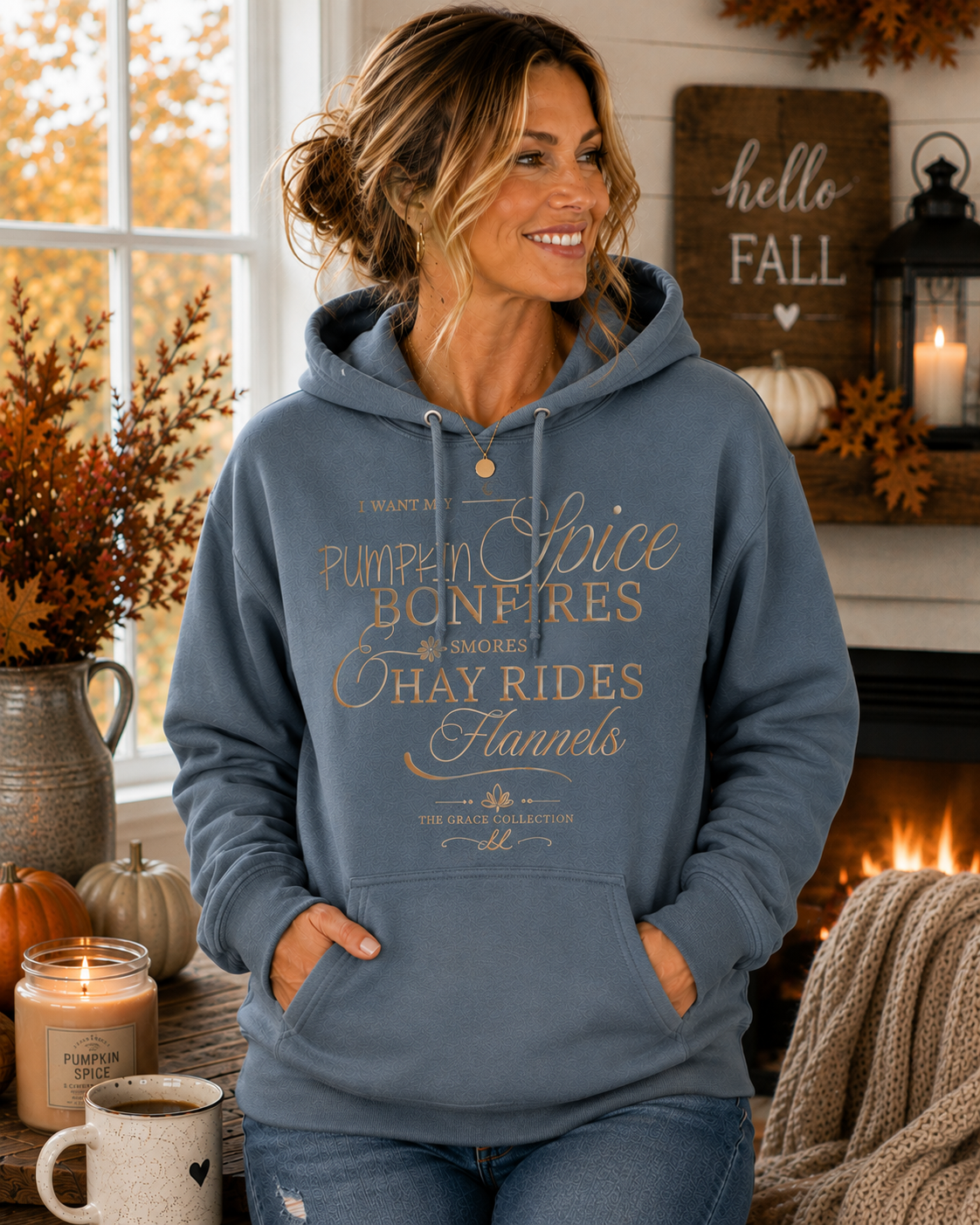 I Want My Pumpkin Spice = Fall Graphic Hoodie Hoodie