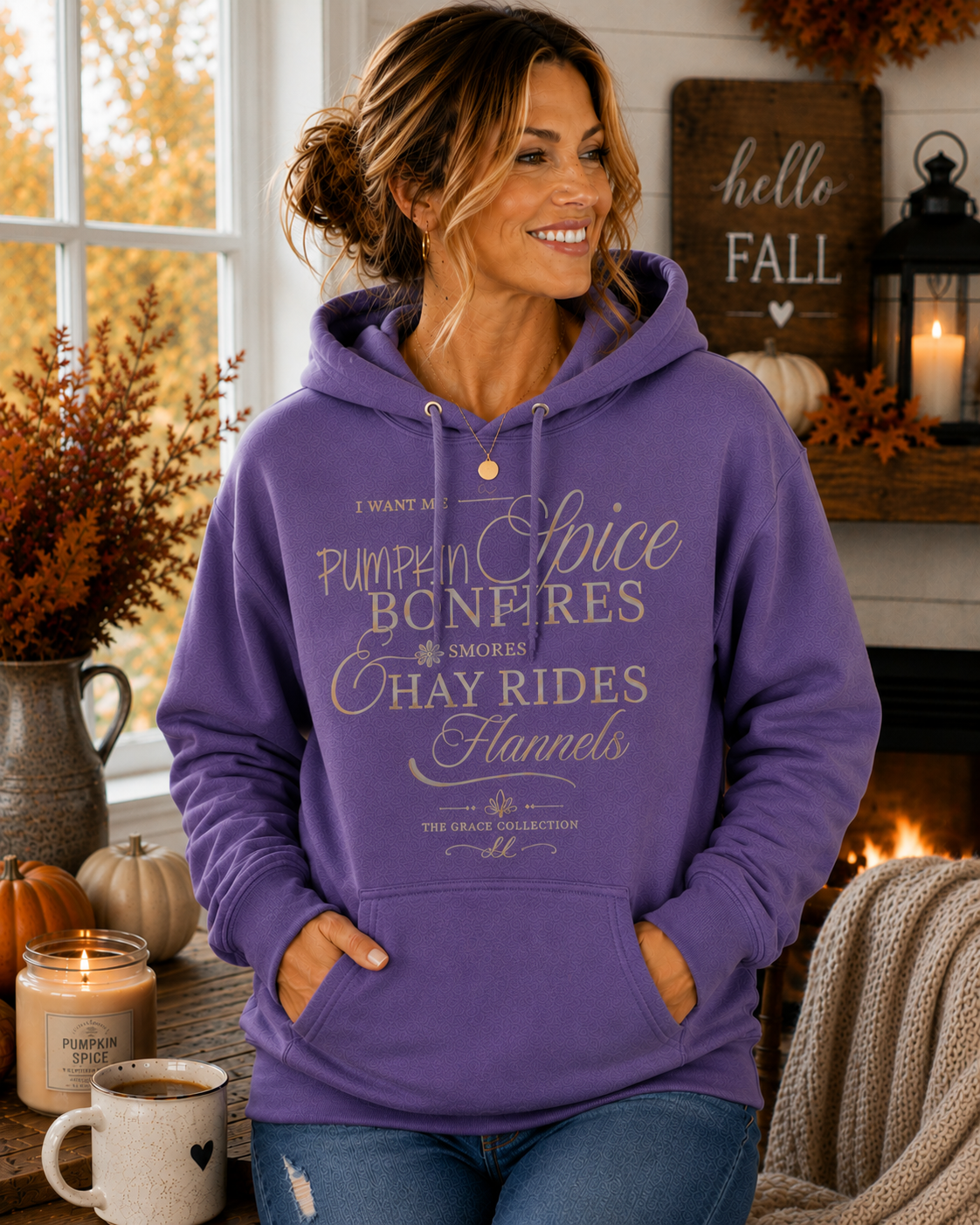 I Want My Pumpkin Spice = Fall Graphic Hoodie Hoodie