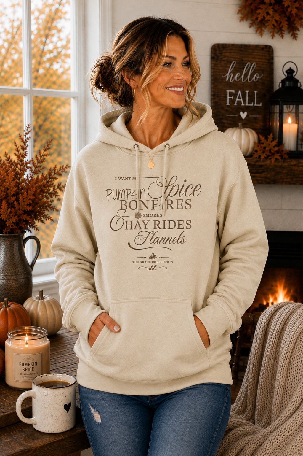 I Want My Pumpkin Spice = Fall Graphic Hoodie Hoodie
