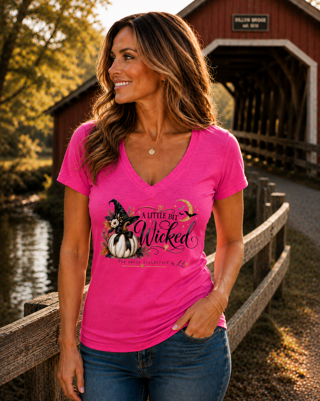 "A Little Bit Wicked" | Woman's V-neck Tee