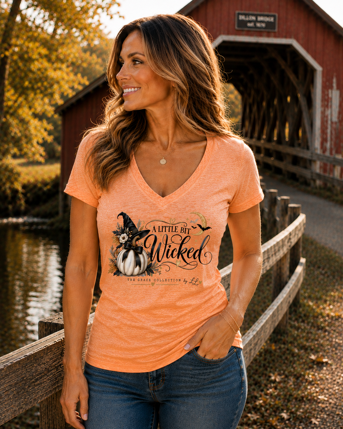 "A Little Bit Wicked" | Woman's V-neck Tee