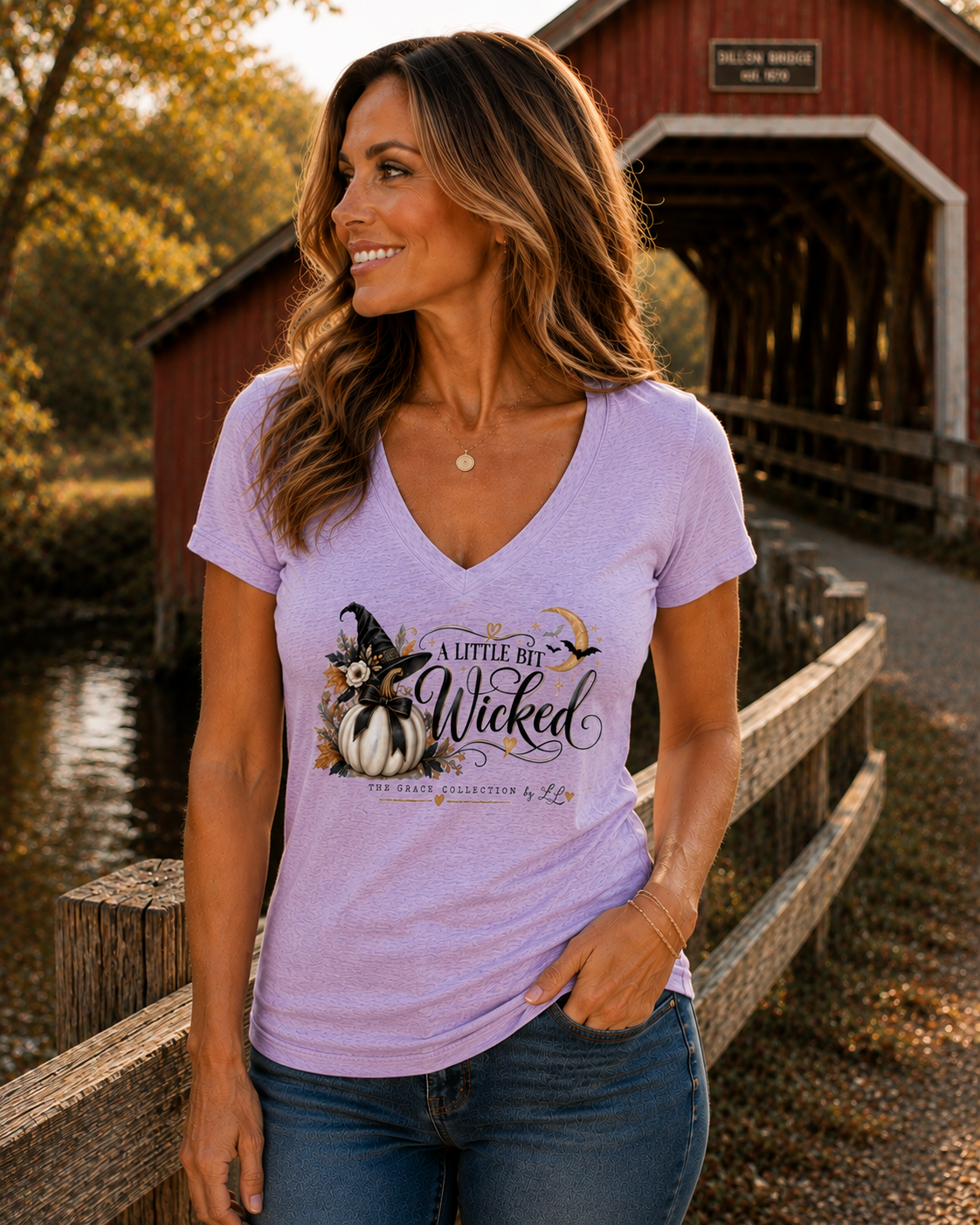 "A Little Bit Wicked" | Woman's V-neck Tee