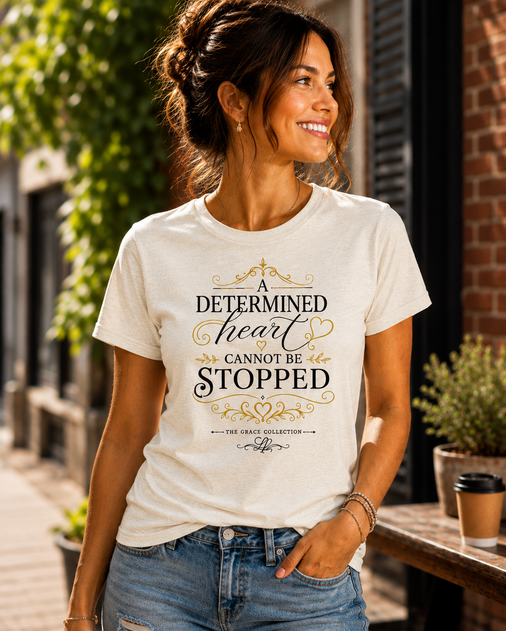 “A Determined Heart Cannot Be Stopped”  Women's Tee