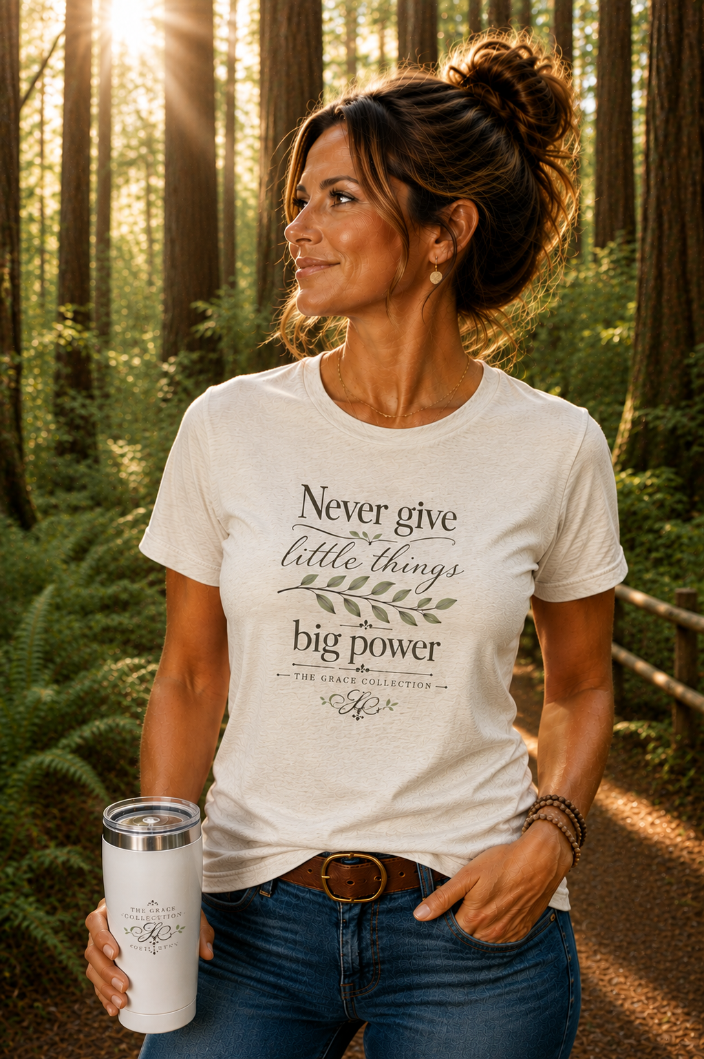 Never Give Little Things Big Power - Women's Tee