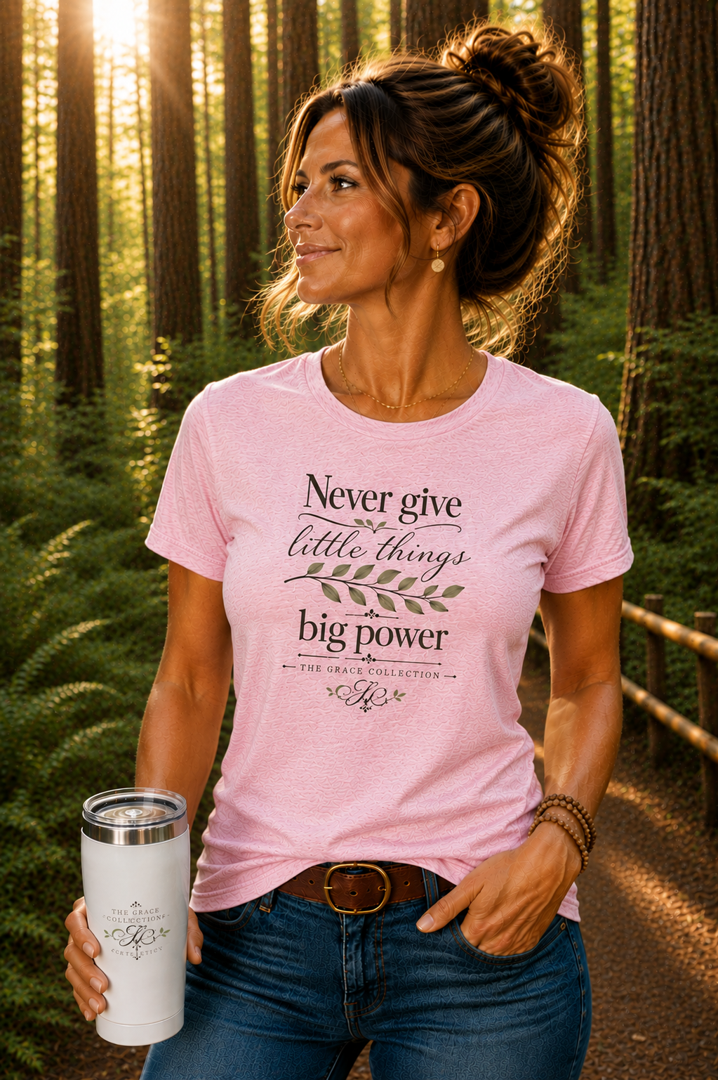 Never Give Little Things Big Power - Women's Tee