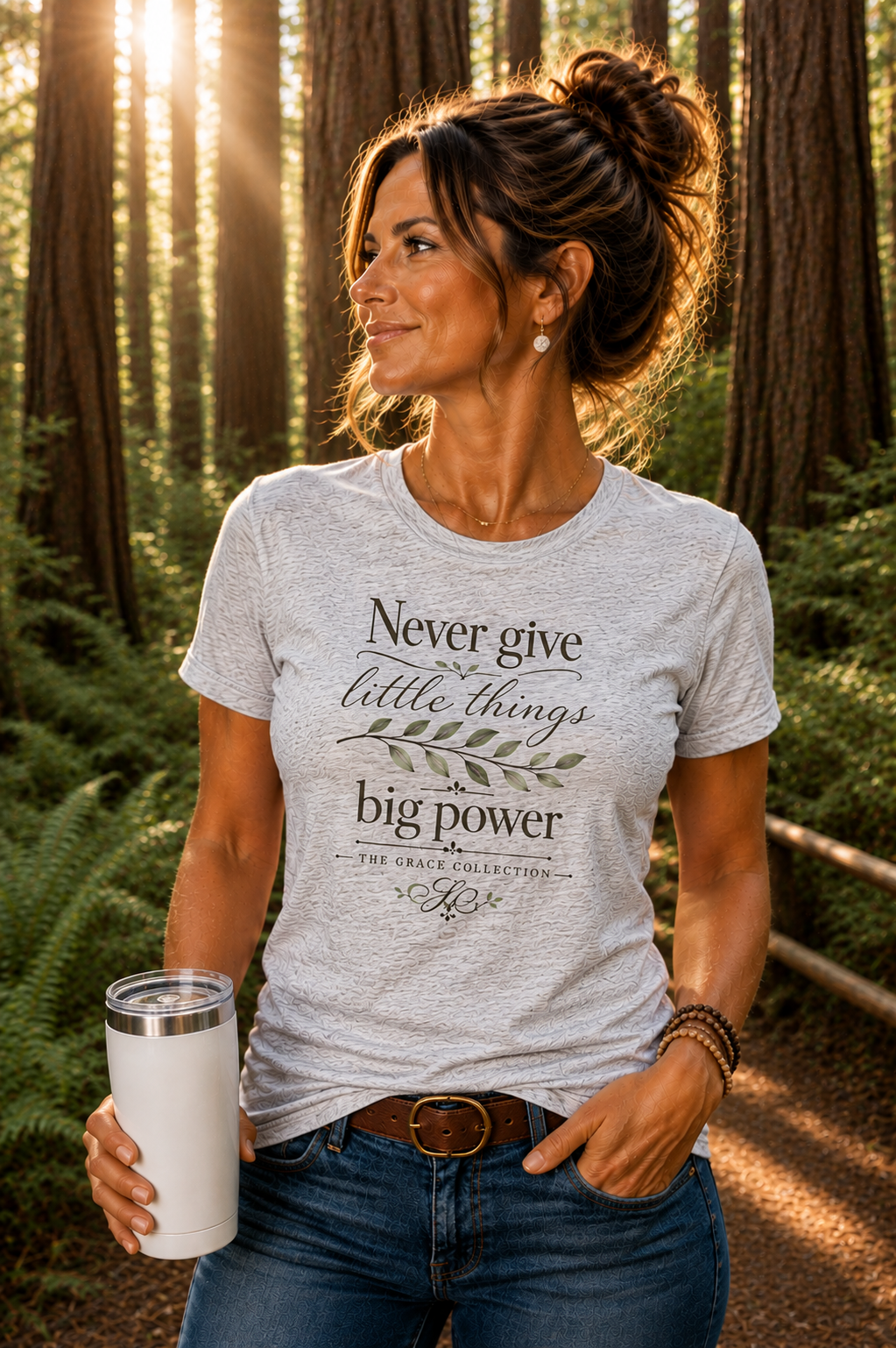 Never Give Little Things Big Power - Women's Tee