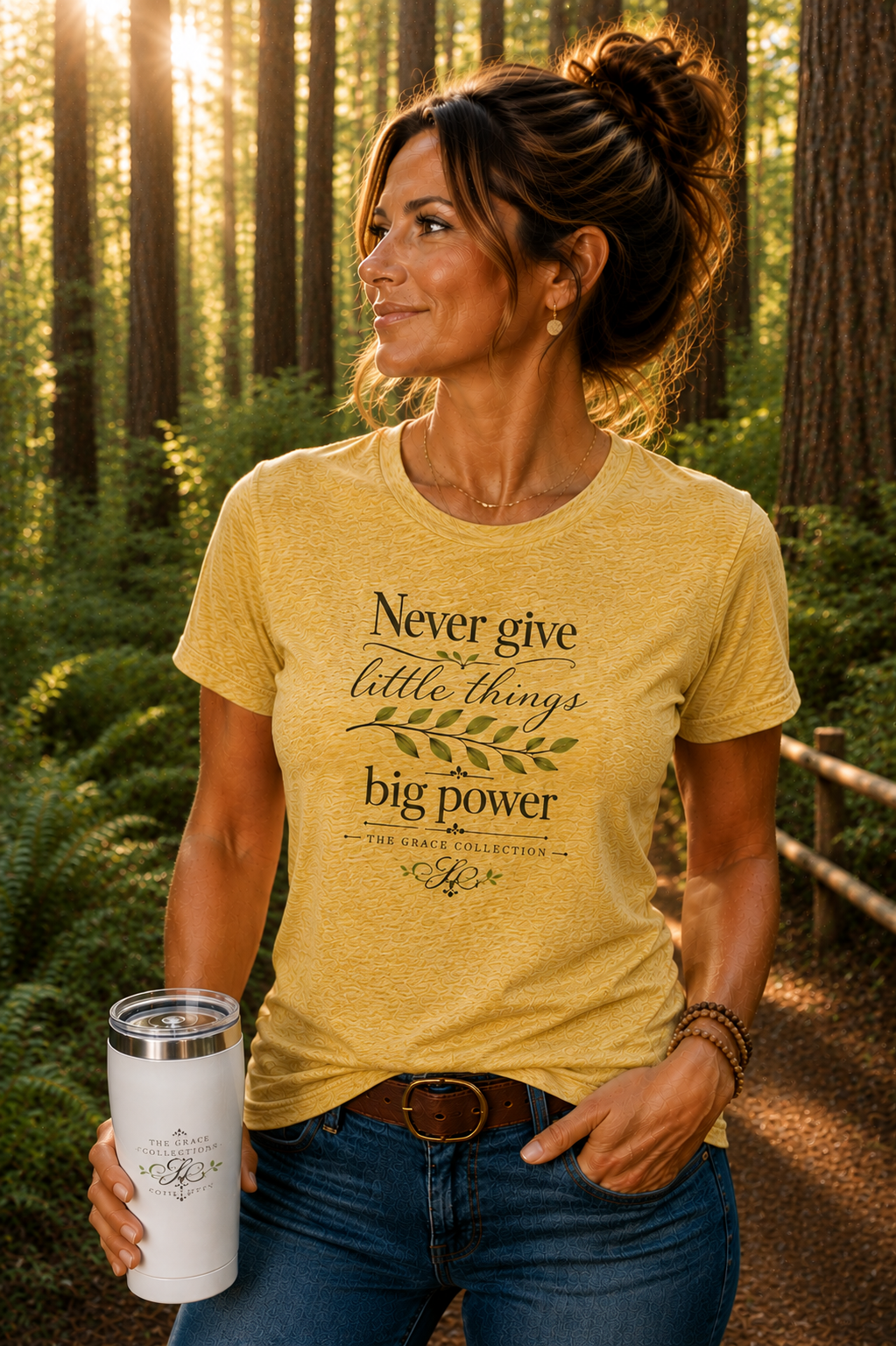 Never Give Little Things Big Power - Women's Tee