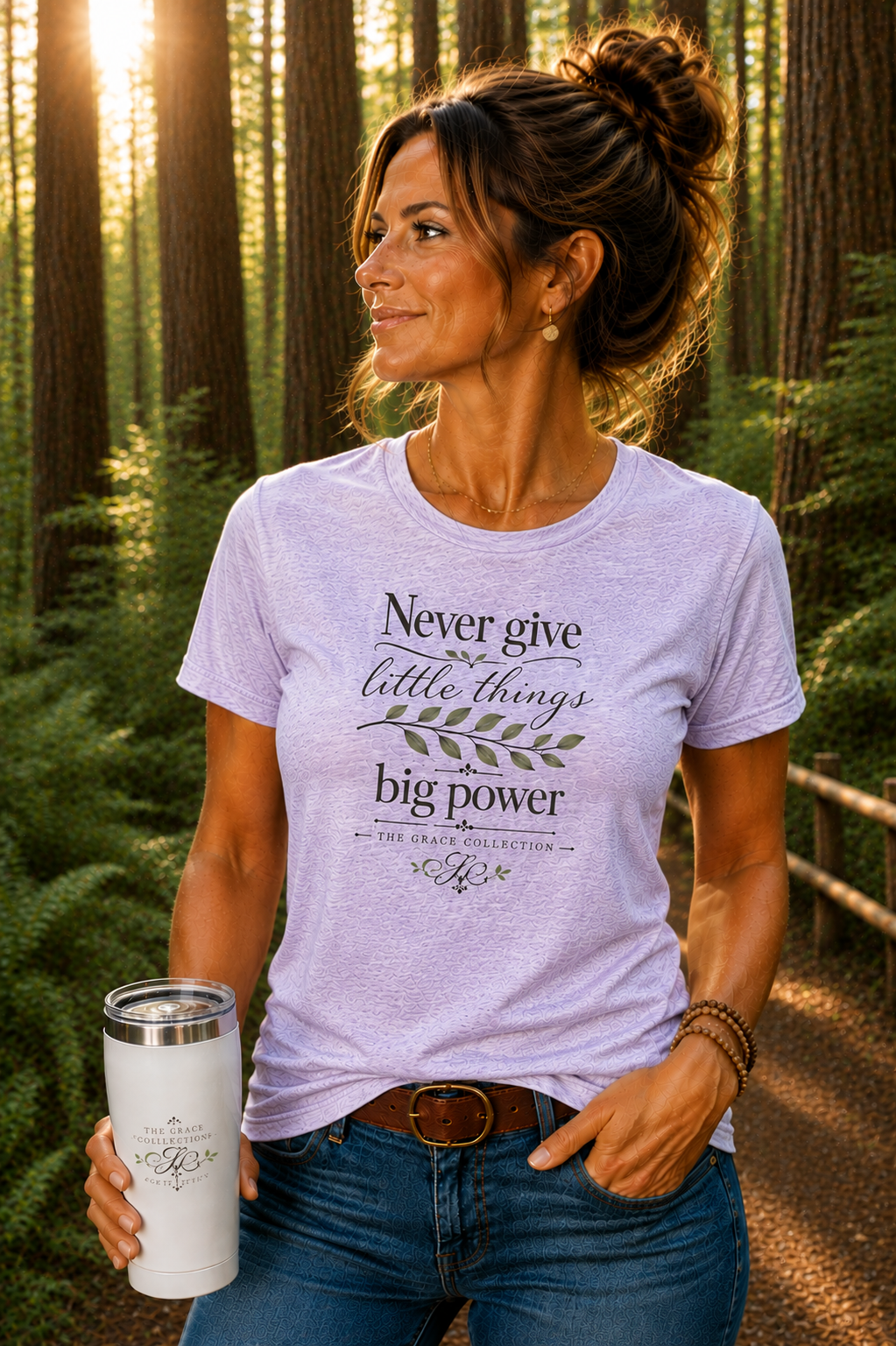 Never Give Little Things Big Power - Women's Tee