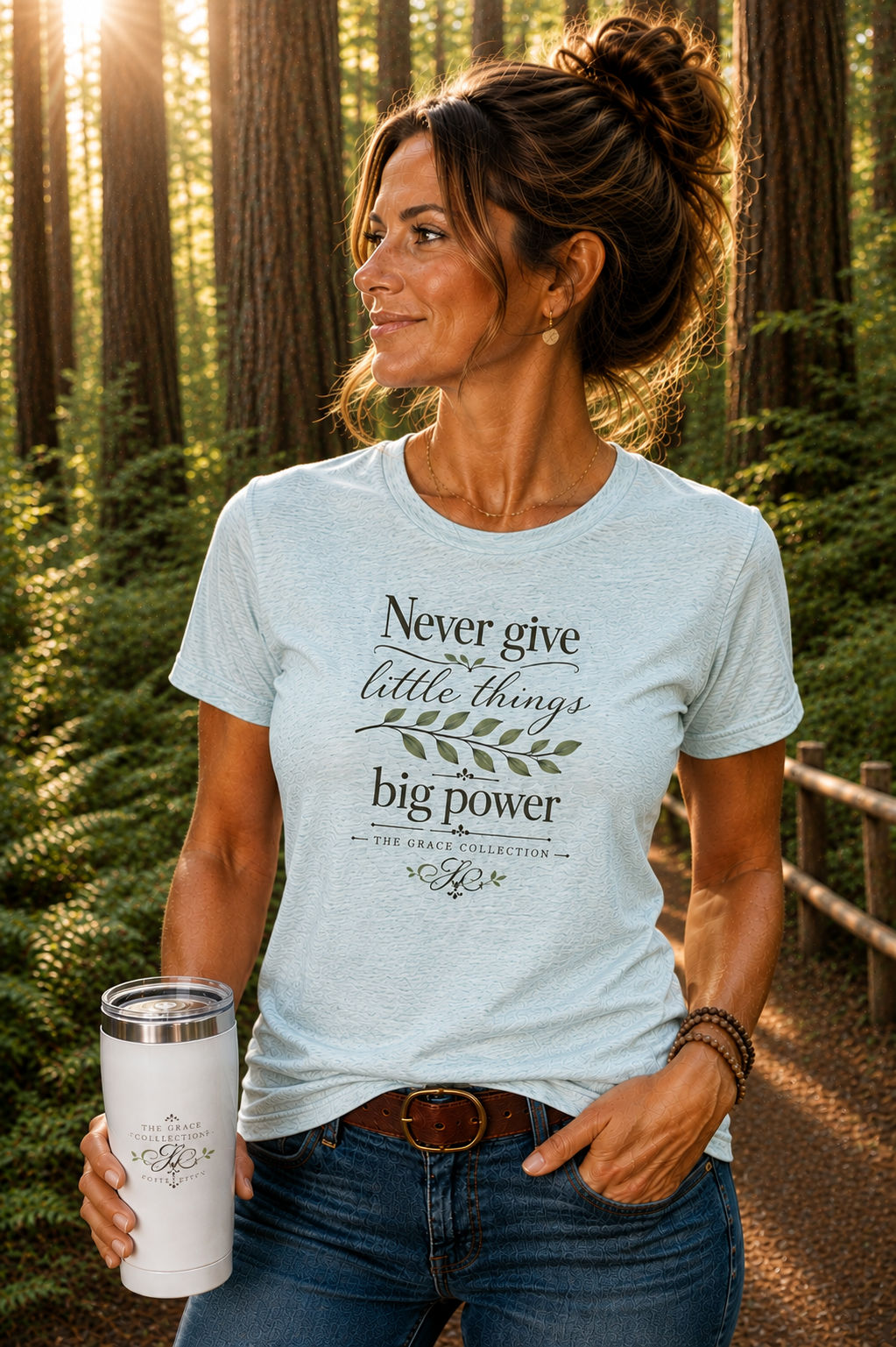 Never Give Little Things Big Power - Women's Tee