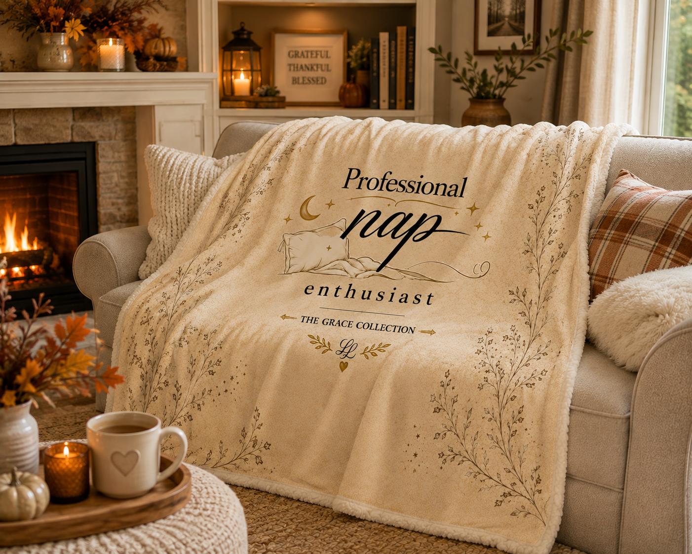 "Professional Nap Enthusiast"  Sherpa Blanket — Cozy Fleece Throw for Sleep Lovers