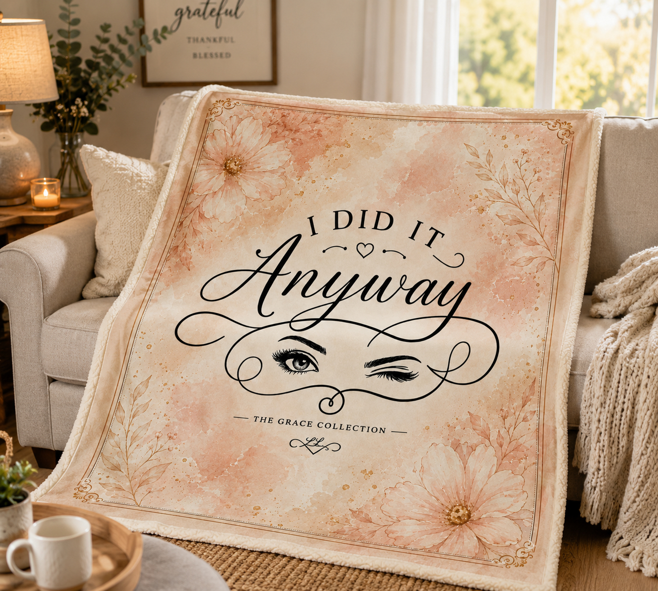 Copy of "Where Sunshine Finds Me" -  Sherpa Fleece Blanket — Cozy Scenic Sunset Throw