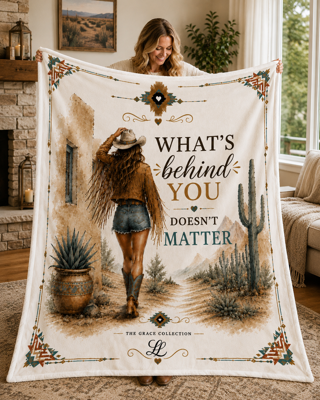 "What's Behind You Doesn't Matter" -  Arctic Fleece Blanket