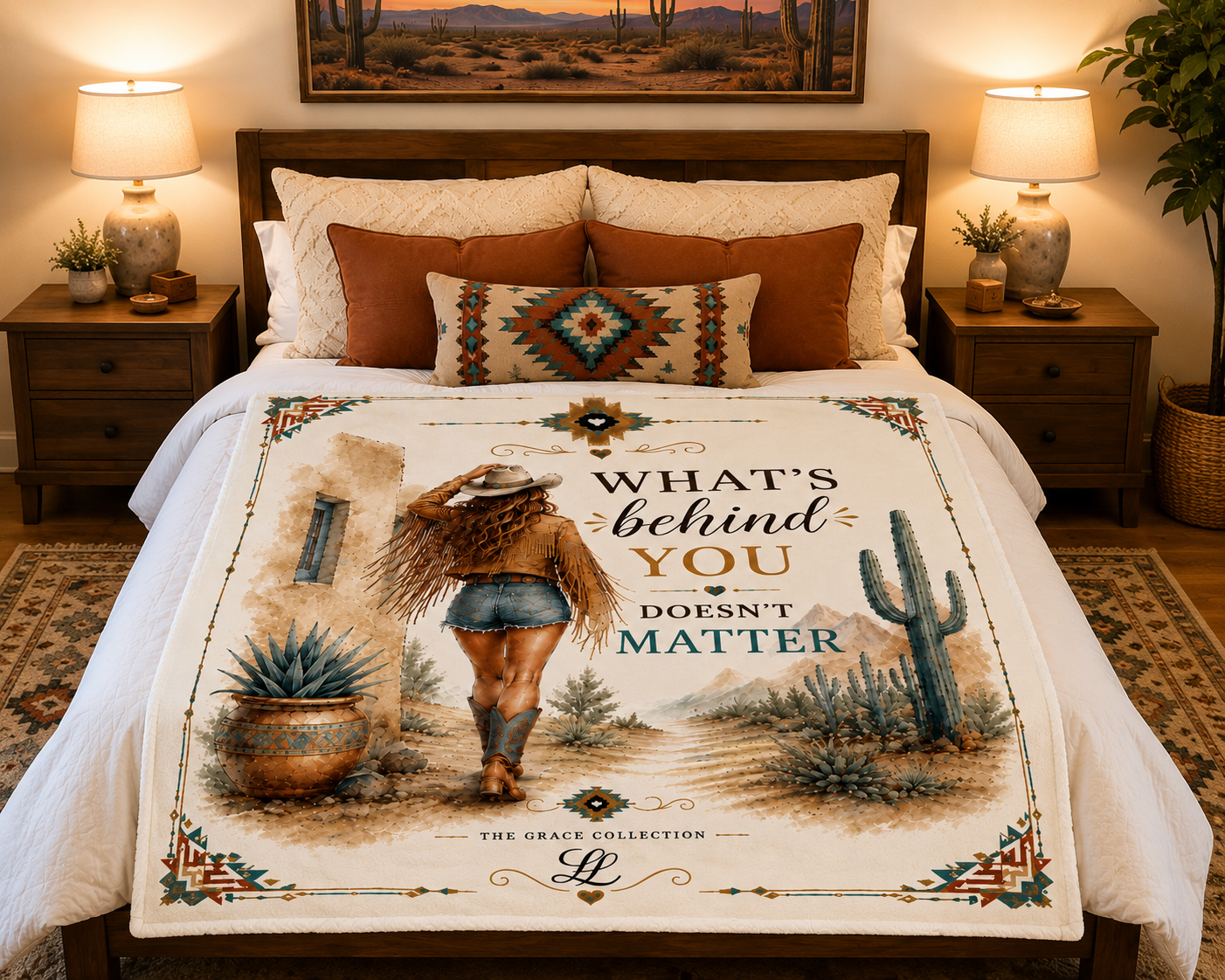 "What's Behind You Doesn't Matter" -  Arctic Fleece Blanket