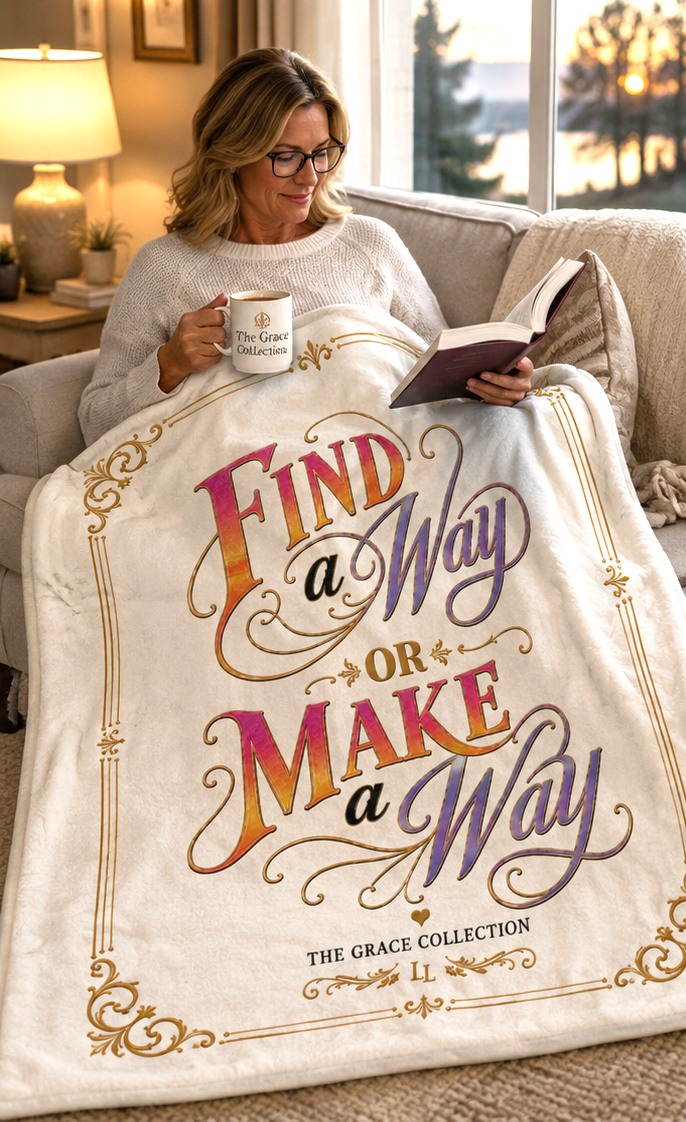 "Find a Way or Make a Way" Sherpa Blanket