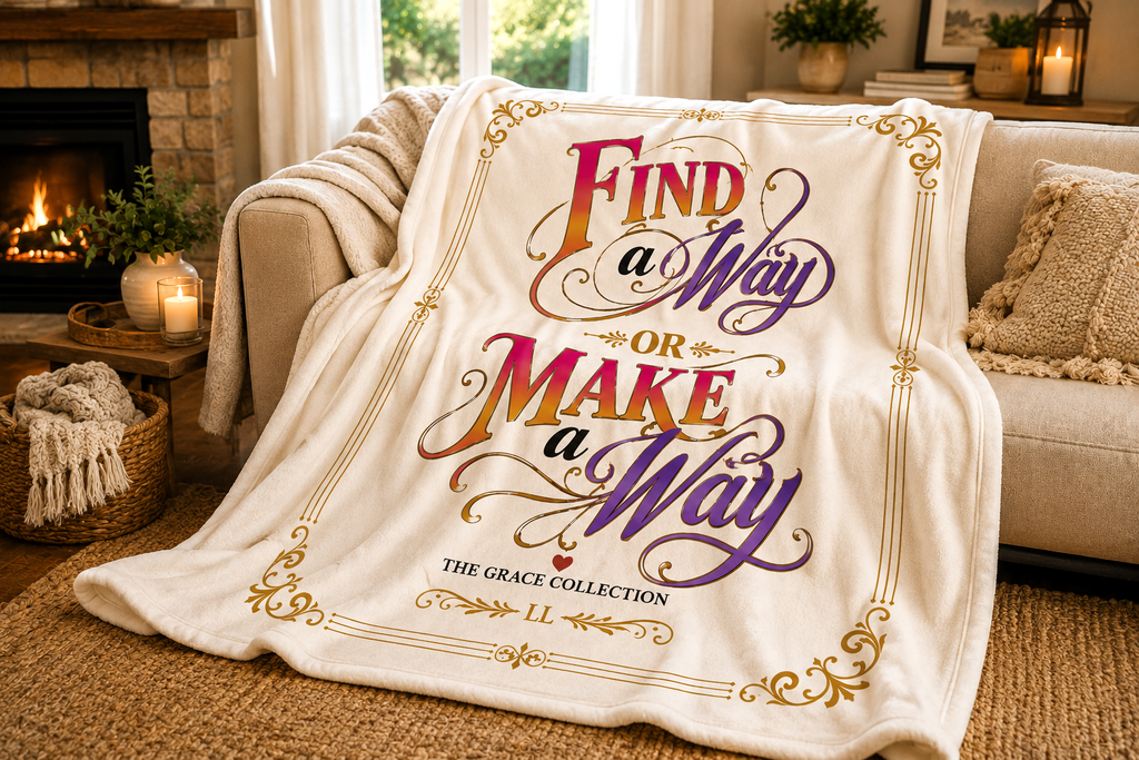 "Find a Way or Make a Way" Sherpa Blanket