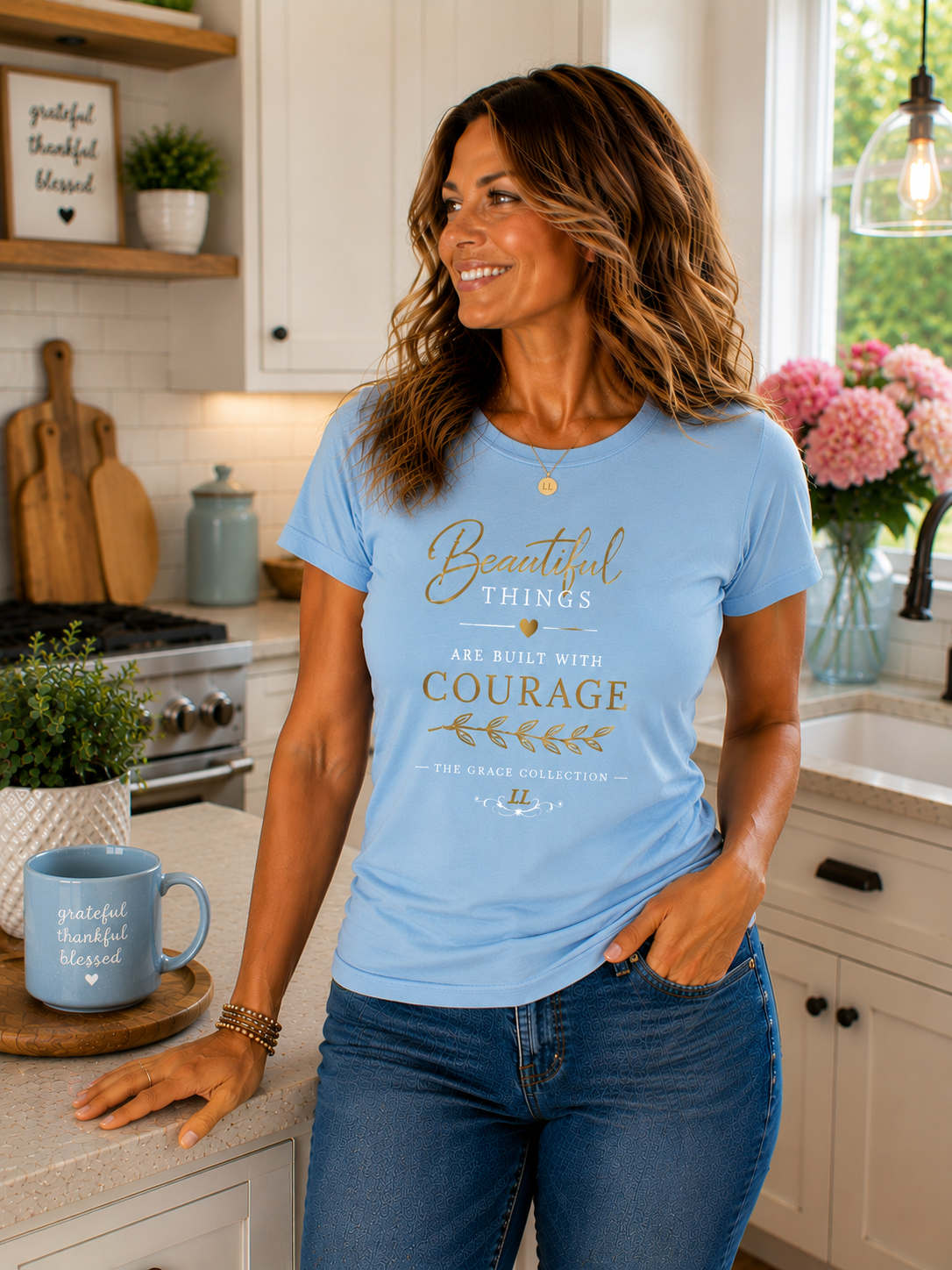 "Beautiful Things Are Built With Courage" -  Women's Tee