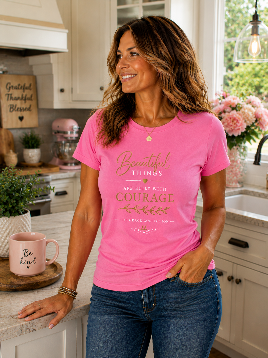 "Beautiful Things Are Built With Courage" -  Women's Tee